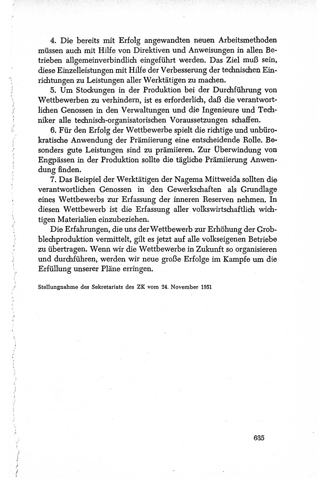 Dokumente der Sozialistischen Einheitspartei Deutschlands (SED) [Deutsche Demokratische Republik (DDR)] 1950-1952, Seite 635 (Dok. SED DDR 1950-1952, S. 635)