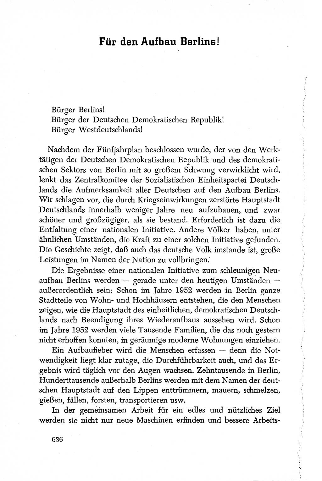 Dokumente der Sozialistischen Einheitspartei Deutschlands (SED) [Deutsche Demokratische Republik (DDR)] 1950-1952, Seite 636 (Dok. SED DDR 1950-1952, S. 636)