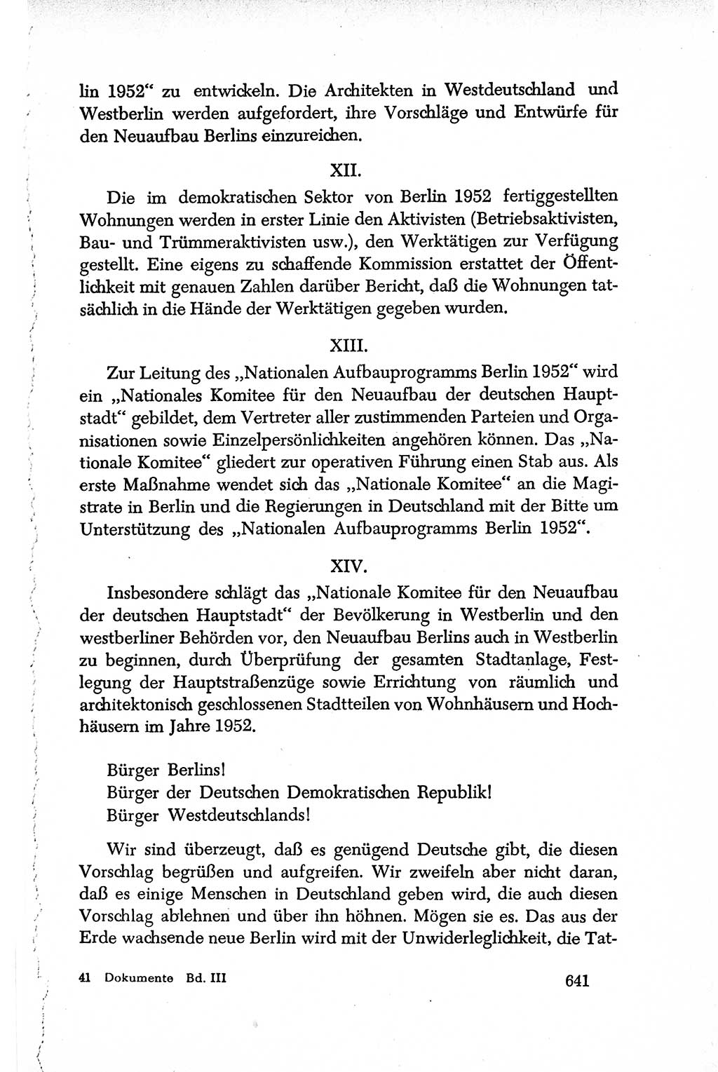 Dokumente der Sozialistischen Einheitspartei Deutschlands (SED) [Deutsche Demokratische Republik (DDR)] 1950-1952, Seite 641 (Dok. SED DDR 1950-1952, S. 641)