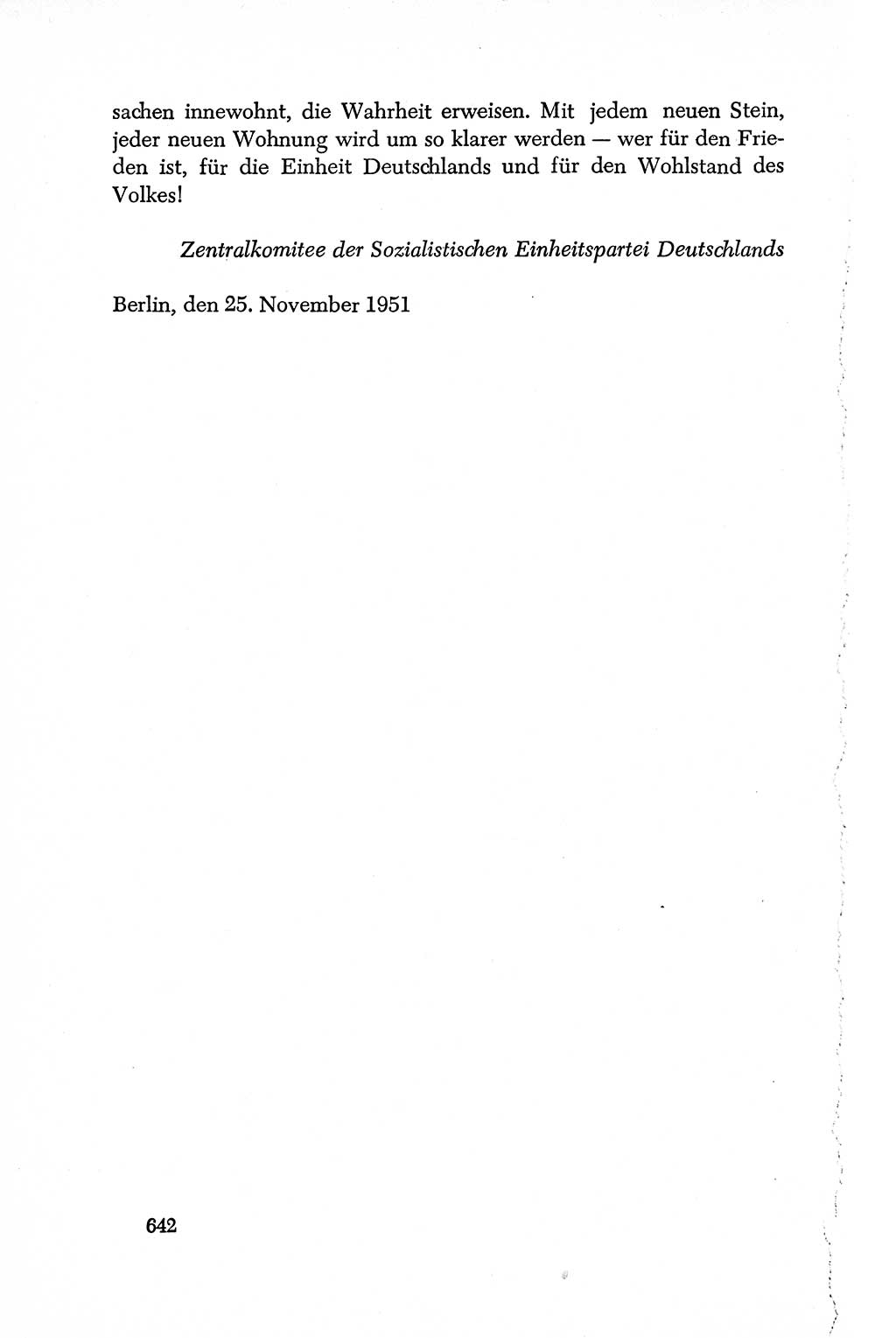 Dokumente der Sozialistischen Einheitspartei Deutschlands (SED) [Deutsche Demokratische Republik (DDR)] 1950-1952, Seite 642 (Dok. SED DDR 1950-1952, S. 642)