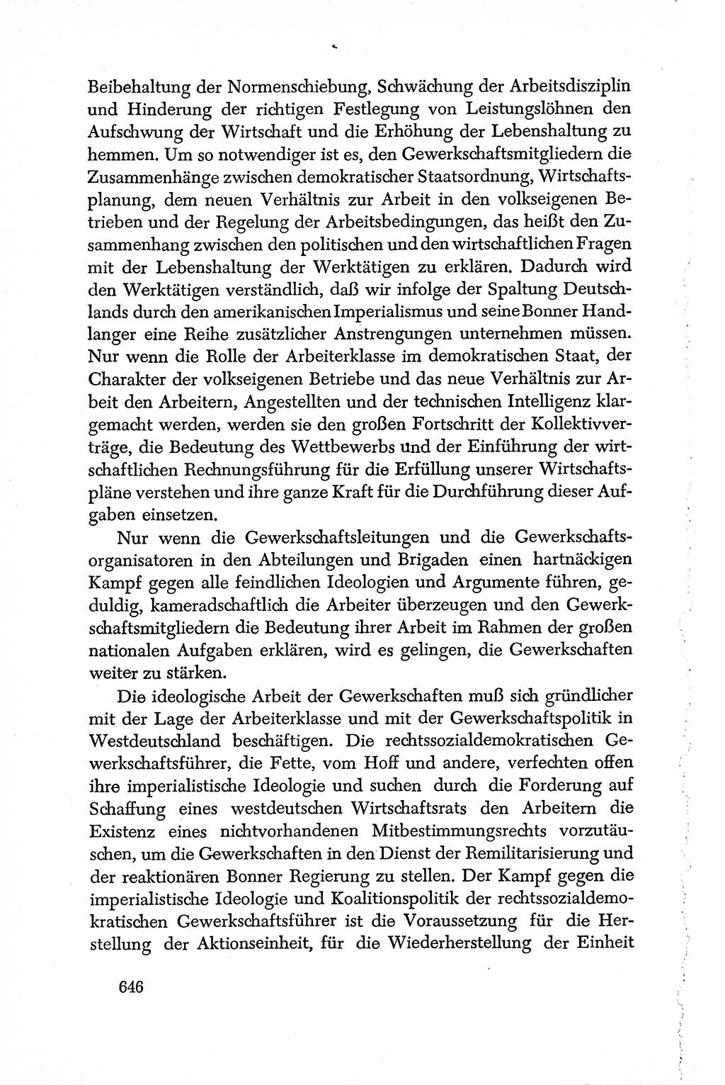 Dokumente der Sozialistischen Einheitspartei Deutschlands (SED) [Deutsche Demokratische Republik (DDR)] 1950-1952, Seite 646 (Dok. SED DDR 1950-1952, S. 646)