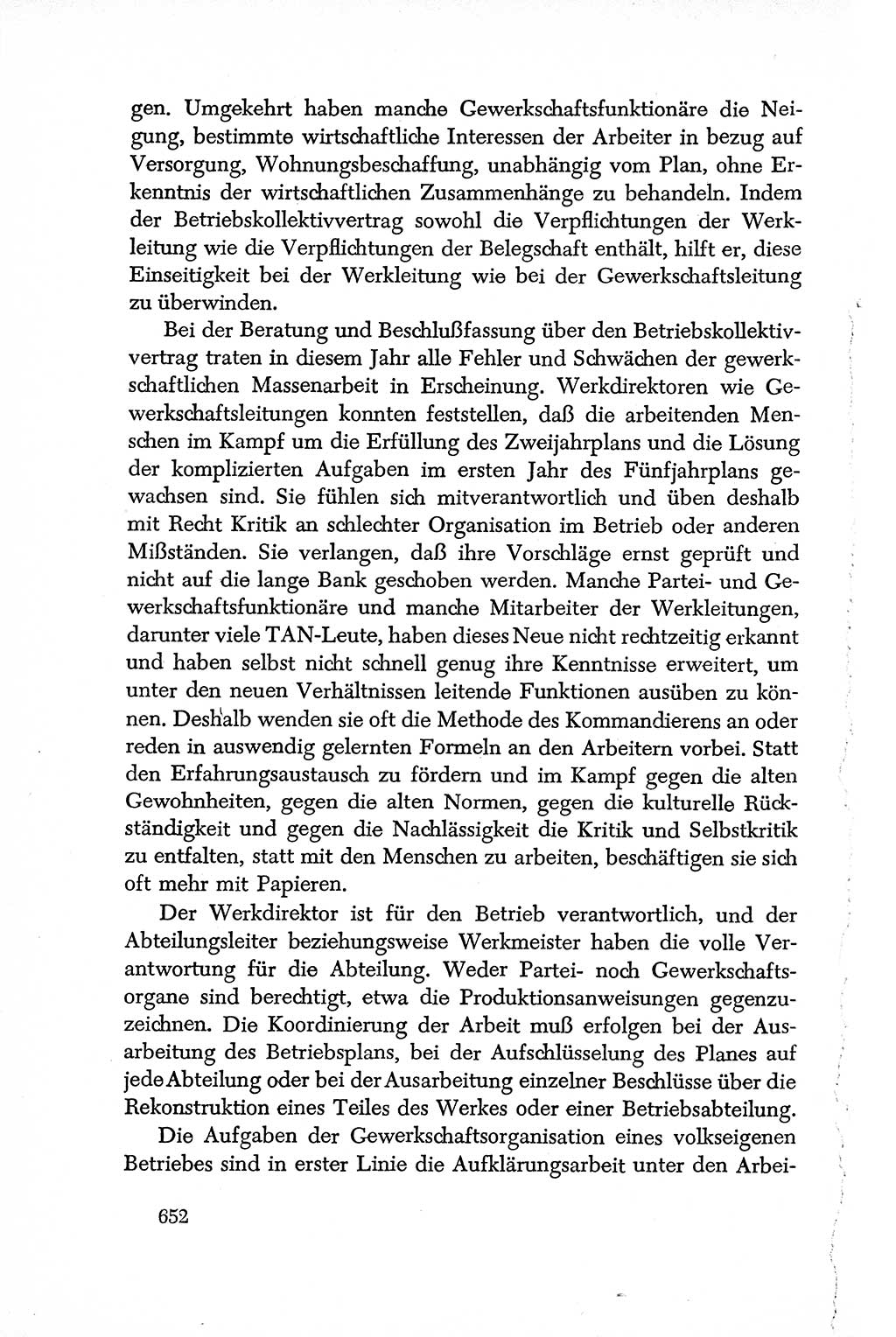 Dokumente der Sozialistischen Einheitspartei Deutschlands (SED) [Deutsche Demokratische Republik (DDR)] 1950-1952, Seite 652 (Dok. SED DDR 1950-1952, S. 652)