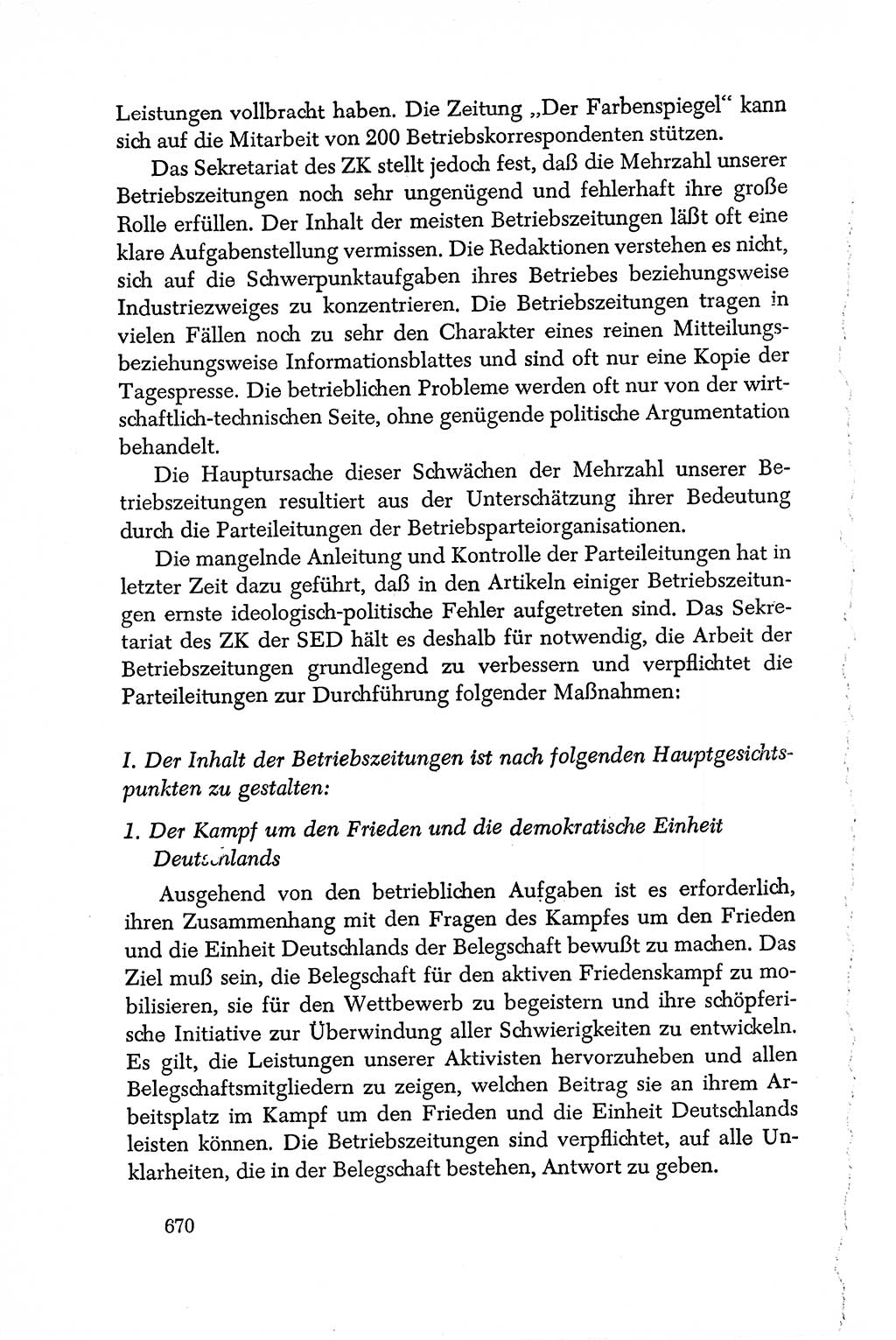 Dokumente der Sozialistischen Einheitspartei Deutschlands (SED) [Deutsche Demokratische Republik (DDR)] 1950-1952, Seite 670 (Dok. SED DDR 1950-1952, S. 670)