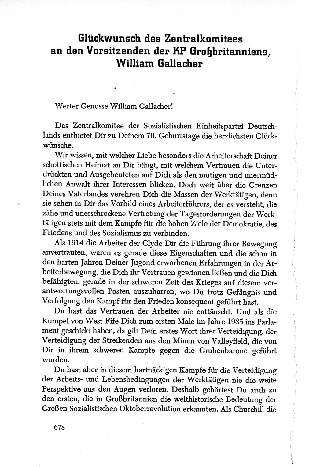 Dokumente der Sozialistischen Einheitspartei Deutschlands (SED) [Deutsche Demokratische Republik (DDR)] 1950-1952, Seite 678 (Dok. SED DDR 1950-1952, S. 678)