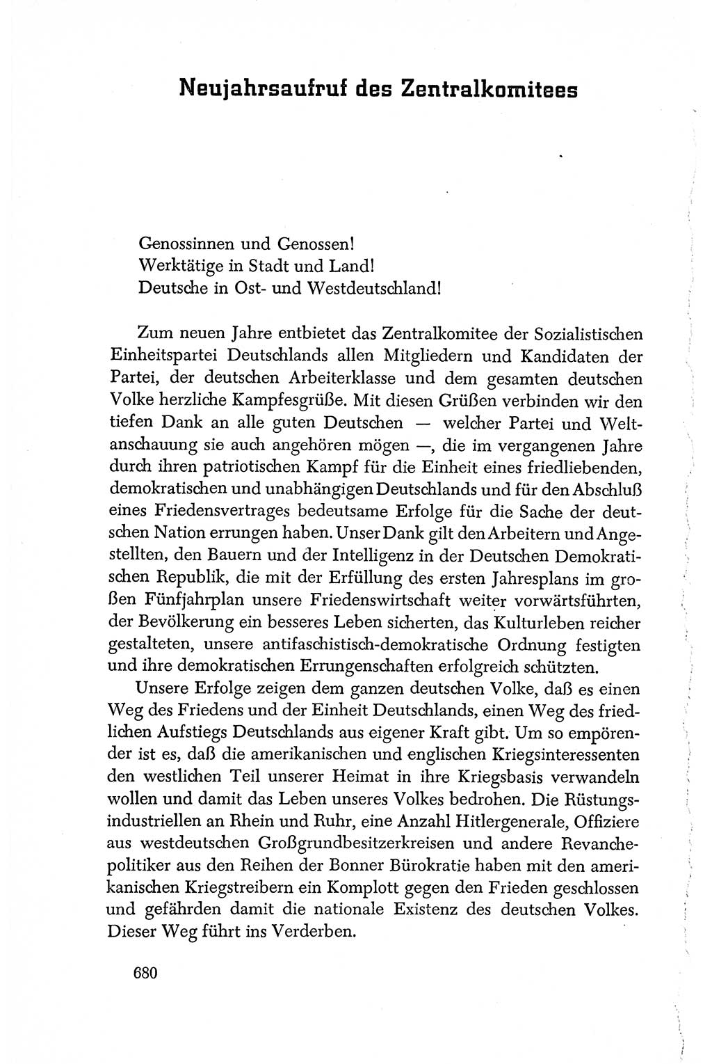 Dokumente der Sozialistischen Einheitspartei Deutschlands (SED) [Deutsche Demokratische Republik (DDR)] 1950-1952, Seite 680 (Dok. SED DDR 1950-1952, S. 680)