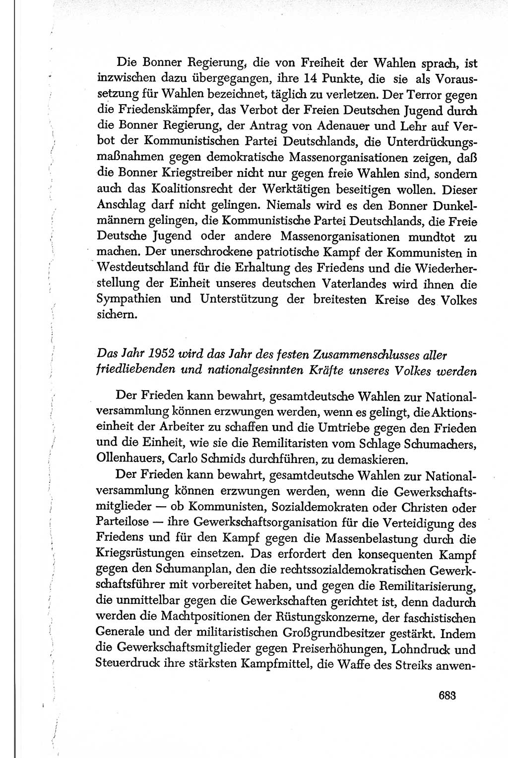 Dokumente der Sozialistischen Einheitspartei Deutschlands (SED) [Deutsche Demokratische Republik (DDR)] 1950-1952, Seite 683 (Dok. SED DDR 1950-1952, S. 683)