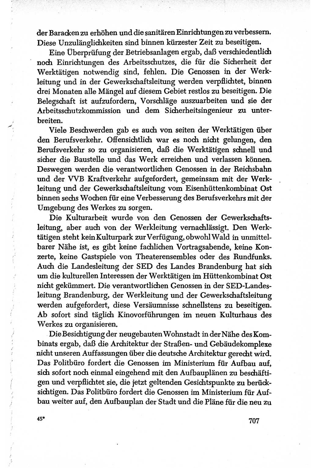Dokumente der Sozialistischen Einheitspartei Deutschlands (SED) [Deutsche Demokratische Republik (DDR)] 1950-1952, Seite 707 (Dok. SED DDR 1950-1952, S. 707)