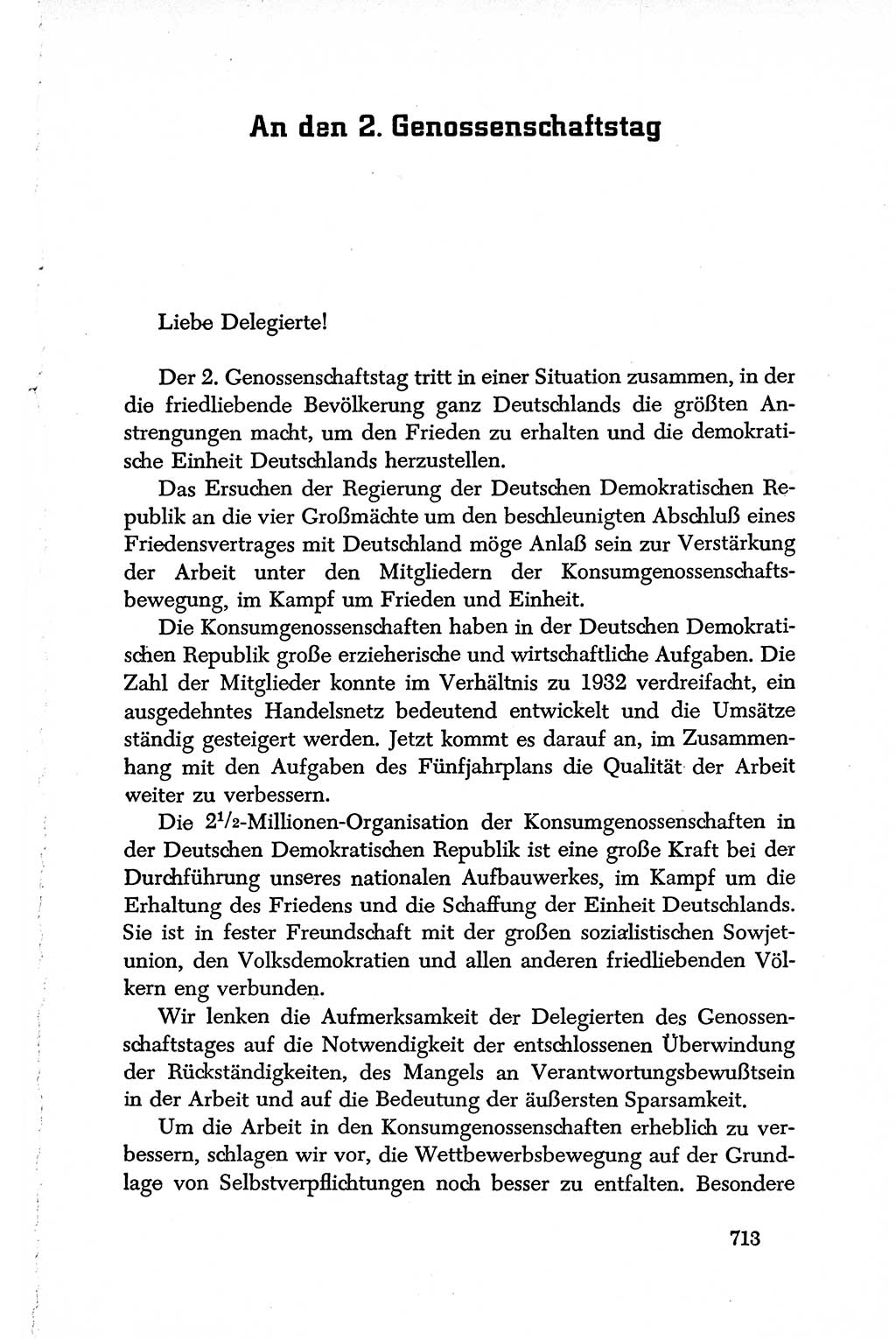 Dokumente der Sozialistischen Einheitspartei Deutschlands (SED) [Deutsche Demokratische Republik (DDR)] 1950-1952, Seite 713 (Dok. SED DDR 1950-1952, S. 713)