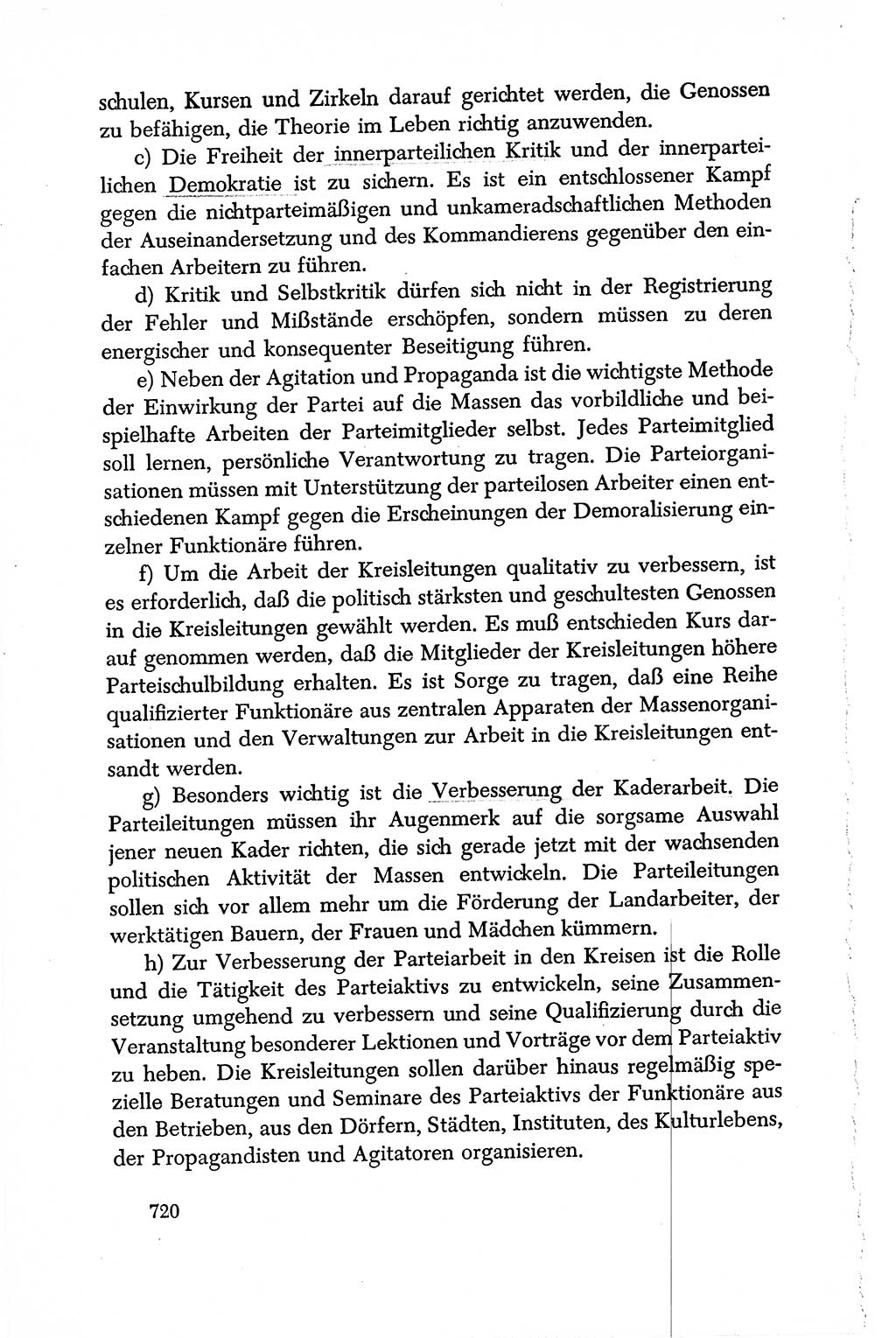 Dokumente der Sozialistischen Einheitspartei Deutschlands (SED) [Deutsche Demokratische Republik (DDR)] 1950-1952, Seite 720 (Dok. SED DDR 1950-1952, S. 720)