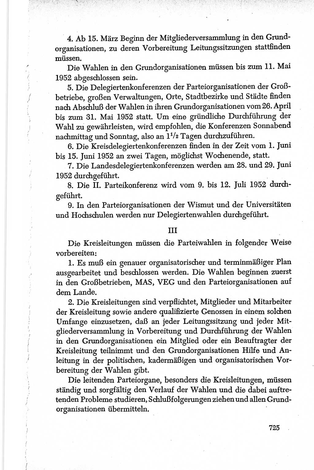 Dokumente der Sozialistischen Einheitspartei Deutschlands (SED) [Deutsche Demokratische Republik (DDR)] 1950-1952, Seite 725 (Dok. SED DDR 1950-1952, S. 725)