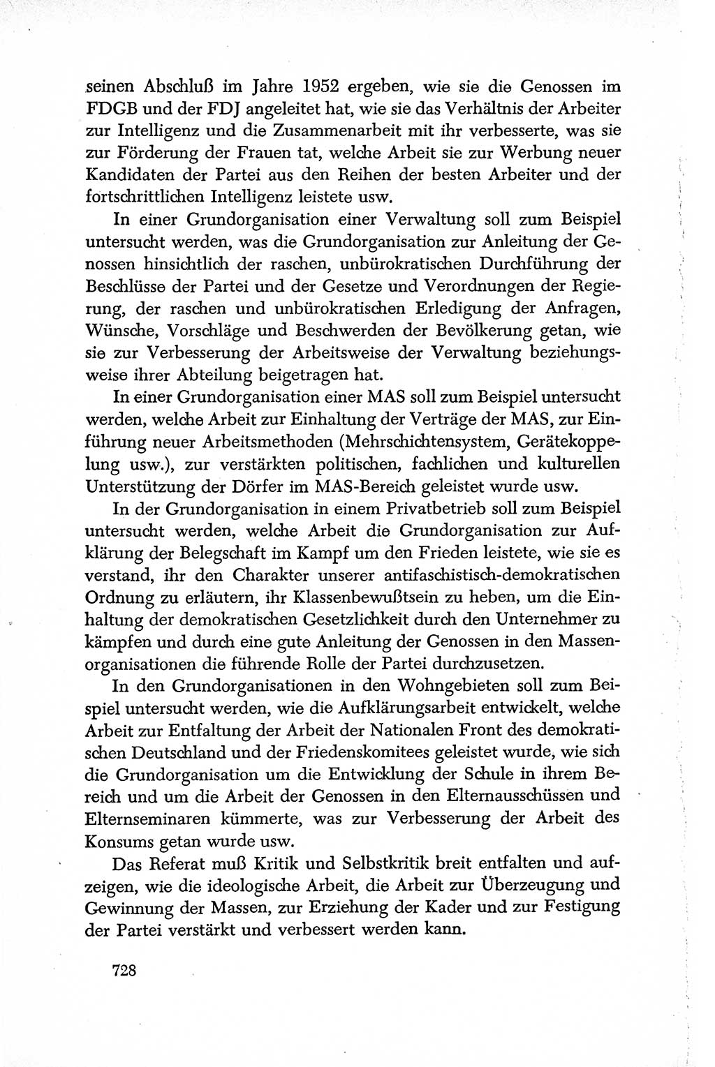 Dokumente der Sozialistischen Einheitspartei Deutschlands (SED) [Deutsche Demokratische Republik (DDR)] 1950-1952, Seite 728 (Dok. SED DDR 1950-1952, S. 728)