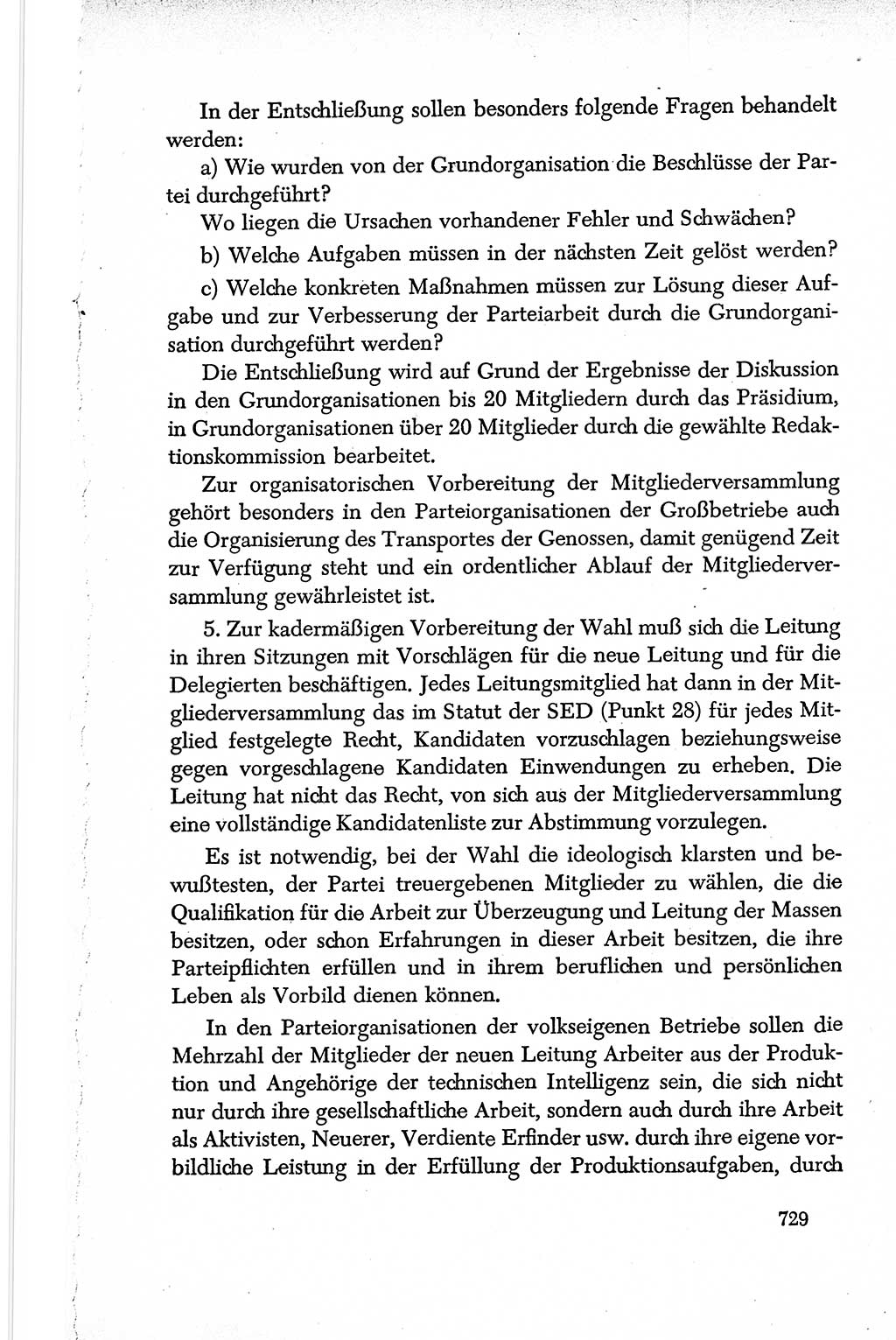 Dokumente der Sozialistischen Einheitspartei Deutschlands (SED) [Deutsche Demokratische Republik (DDR)] 1950-1952, Seite 729 (Dok. SED DDR 1950-1952, S. 729)