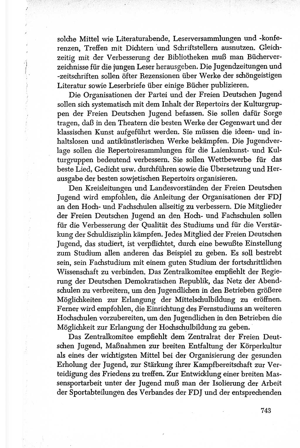 Dokumente der Sozialistischen Einheitspartei Deutschlands (SED) [Deutsche Demokratische Republik (DDR)] 1950-1952, Seite 743 (Dok. SED DDR 1950-1952, S. 743)
