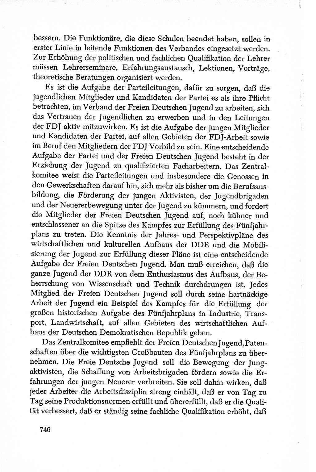 Dokumente der Sozialistischen Einheitspartei Deutschlands (SED) [Deutsche Demokratische Republik (DDR)] 1950-1952, Seite 746 (Dok. SED DDR 1950-1952, S. 746)