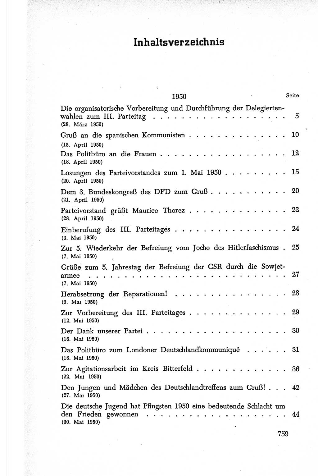 Dokumente der Sozialistischen Einheitspartei Deutschlands (SED) [Deutsche Demokratische Republik (DDR)] 1950-1952, Seite 759 (Dok. SED DDR 1950-1952, S. 759)