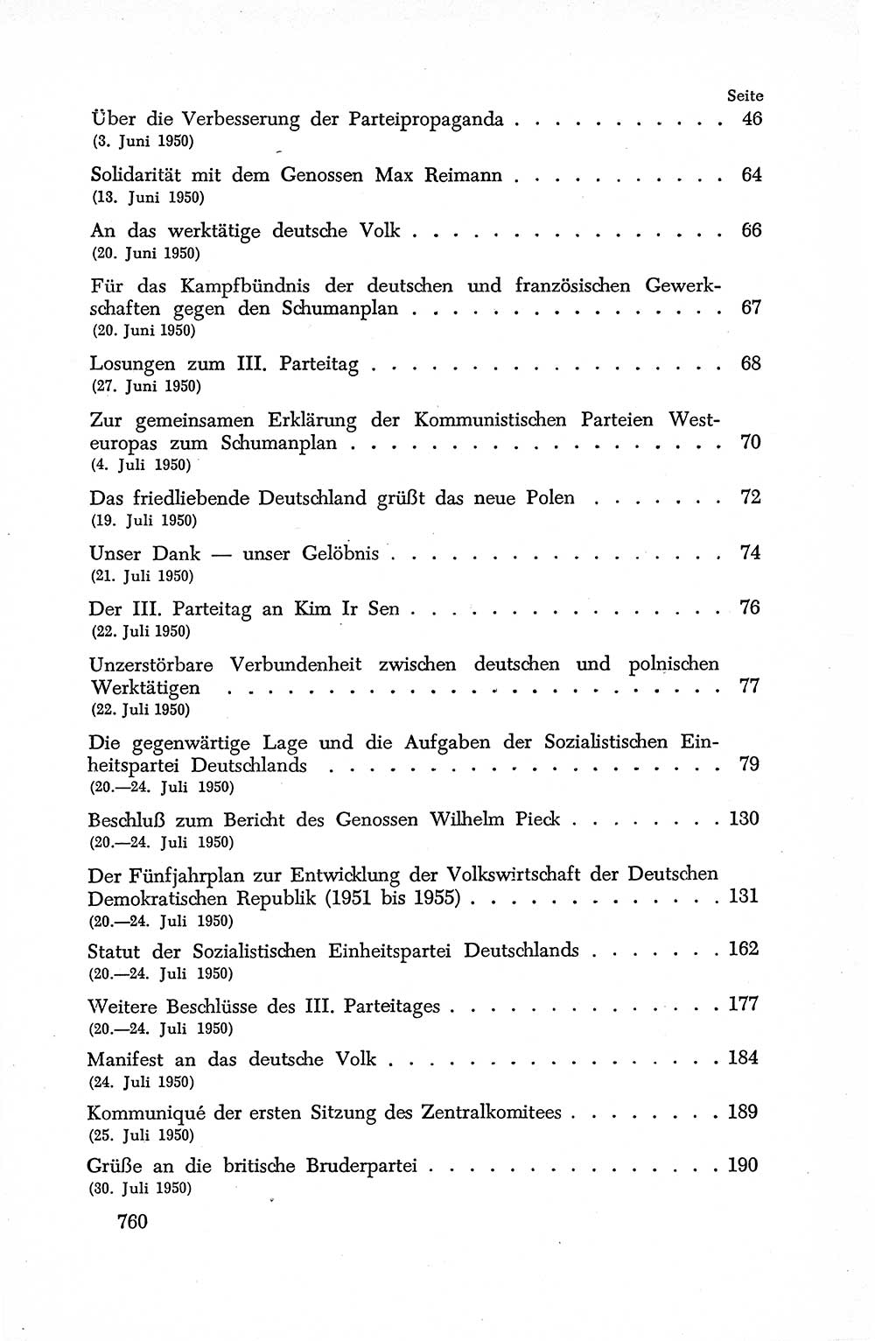 Dokumente der Sozialistischen Einheitspartei Deutschlands (SED) [Deutsche Demokratische Republik (DDR)] 1950-1952, Seite 760 (Dok. SED DDR 1950-1952, S. 760)