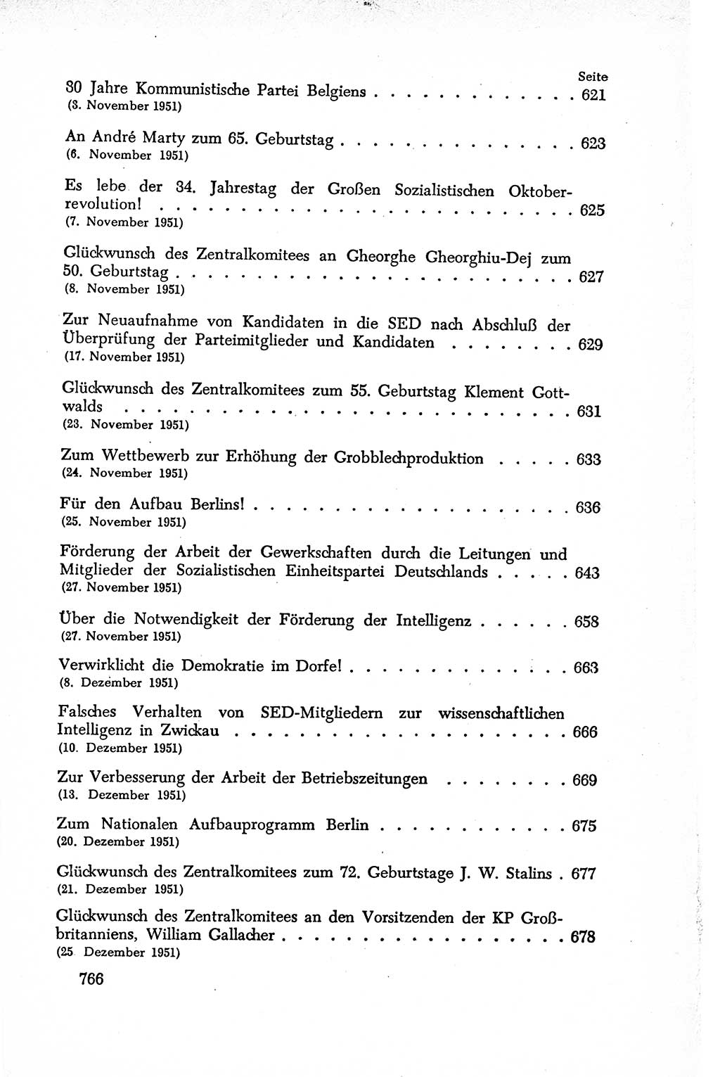 Dokumente der Sozialistischen Einheitspartei Deutschlands (SED) [Deutsche Demokratische Republik (DDR)] 1950-1952, Seite 766 (Dok. SED DDR 1950-1952, S. 766)