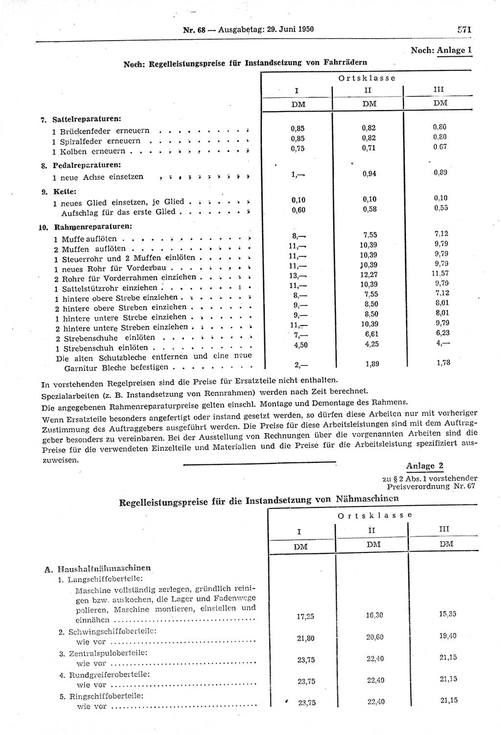 Gesetzblatt (GBl.) der Deutschen Demokratischen Republik (DDR) 1950, Seite 571 (GBl. DDR 1950, S. 571)