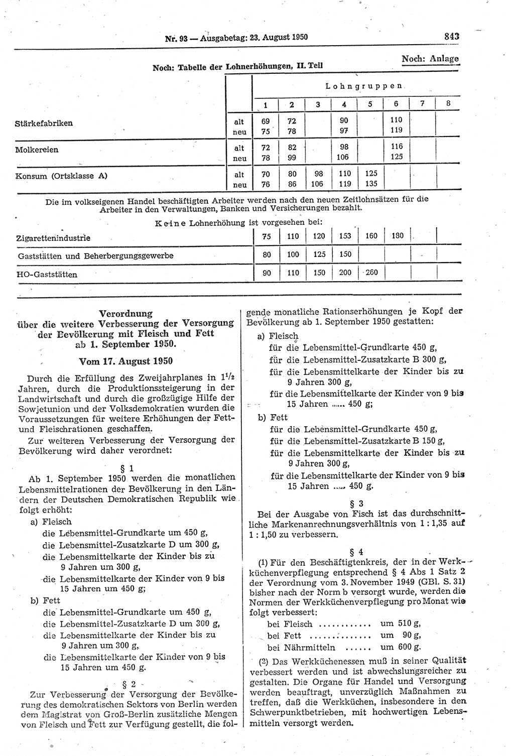 Gesetzblatt (GBl.) der Deutschen Demokratischen Republik (DDR) 1950, Seite 843 (GBl. DDR 1950, S. 843)