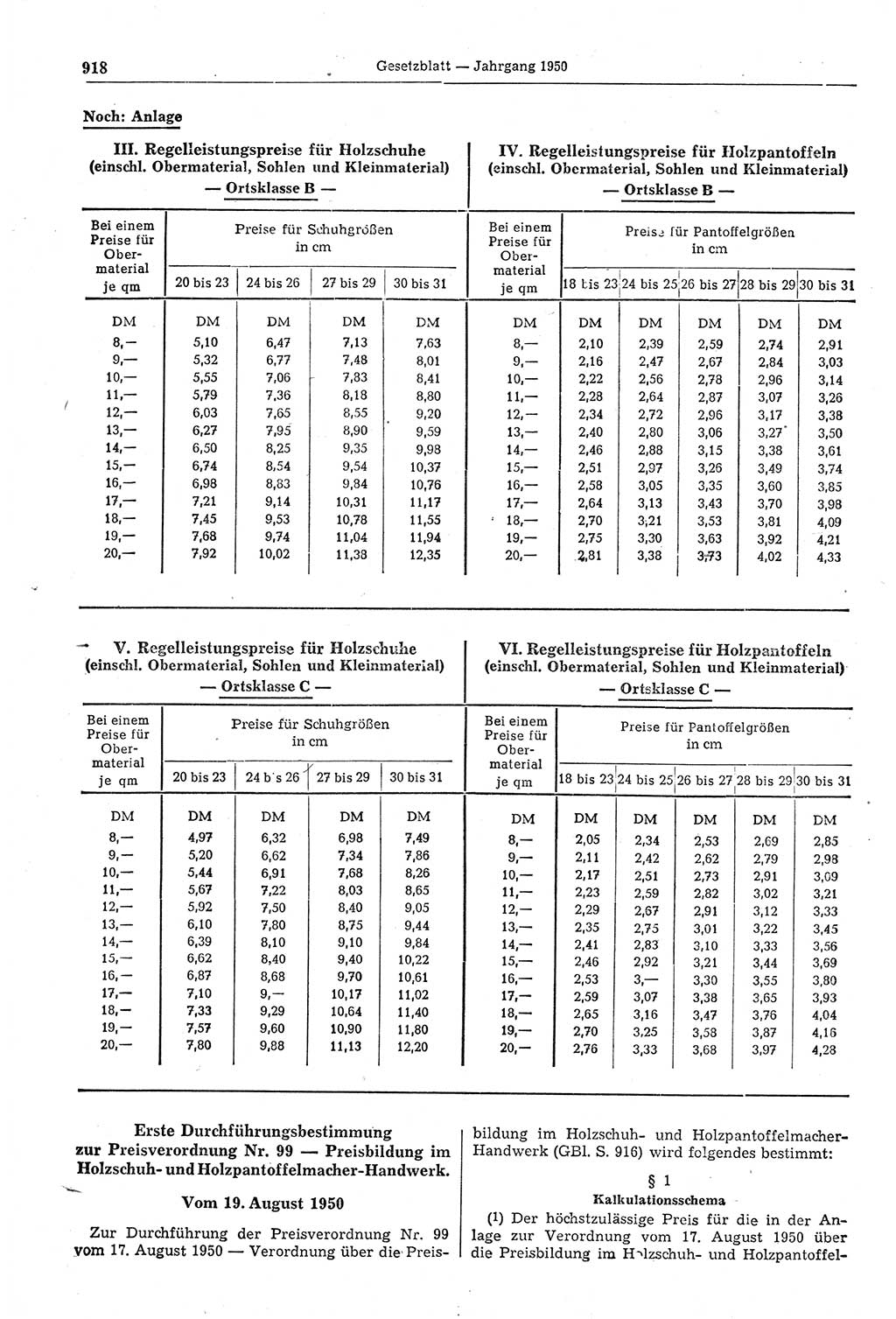 Gesetzblatt (GBl.) der Deutschen Demokratischen Republik (DDR) 1950, Seite 918 (GBl. DDR 1950, S. 918)