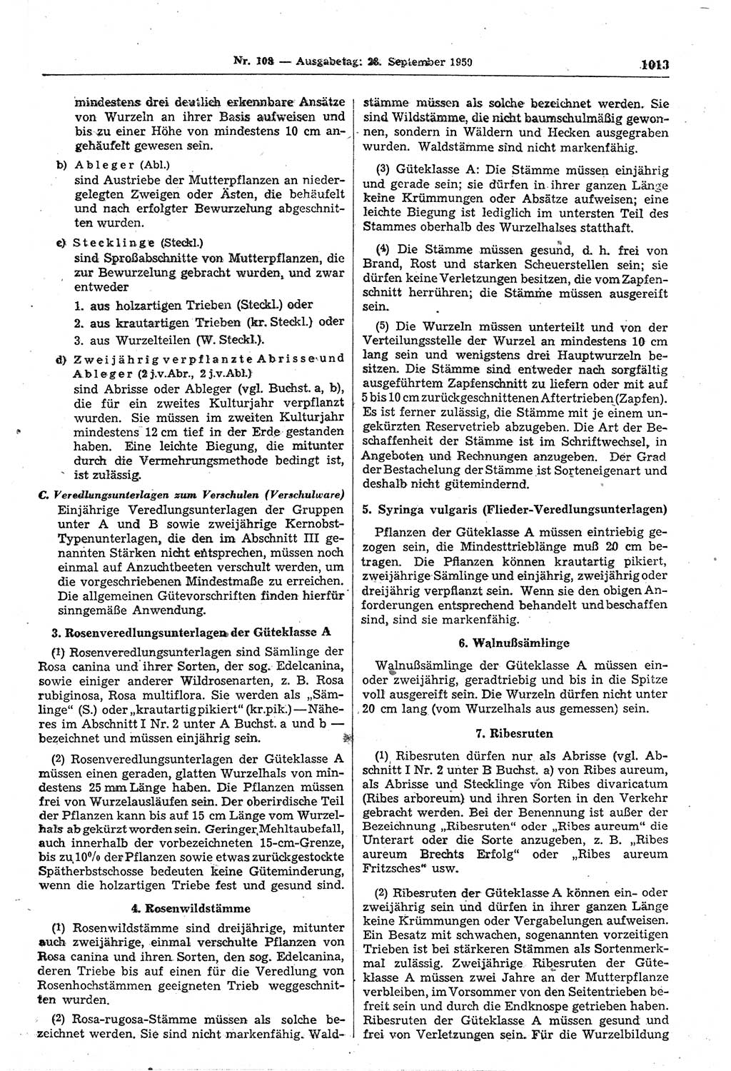 Gesetzblatt (GBl.) der Deutschen Demokratischen Republik (DDR) 1950, Seite 1013 (GBl. DDR 1950, S. 1013)