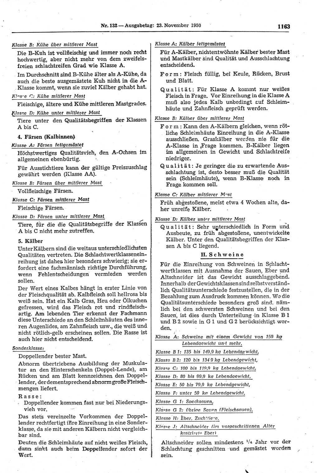 Gesetzblatt (GBl.) der Deutschen Demokratischen Republik (DDR) 1950, Seite 1163 (GBl. DDR 1950, S. 1163)