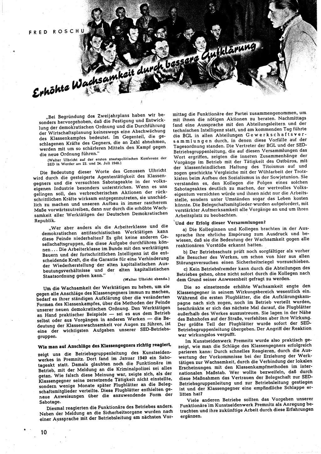 Neuer Weg (NW), Halbmonatsschrift für aktuelle Fragen der Arbeiterbewegung [Zentralkomitee (ZK) Sozialistische Einheitspartei Deutschlands (SED)], 5. Jahrgang [Deutsche Demokratische Republik (DDR)] 1950, Heft 1/10 (NW ZK SED DDR 1950, H. 1/10)