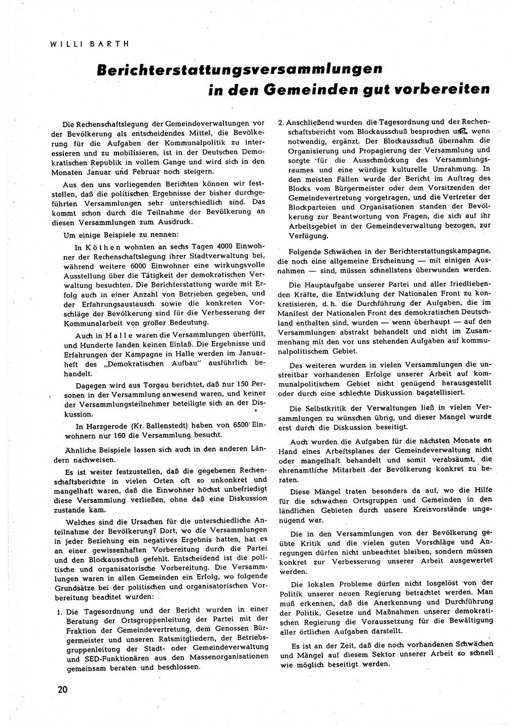 Neuer Weg (NW), Halbmonatsschrift für aktuelle Fragen der Arbeiterbewegung [Zentralkomitee (ZK) Sozialistische Einheitspartei Deutschlands (SED)], 5. Jahrgang [Deutsche Demokratische Republik (DDR)] 1950, Heft 1/20 (NW ZK SED DDR 1950, H. 1/20)