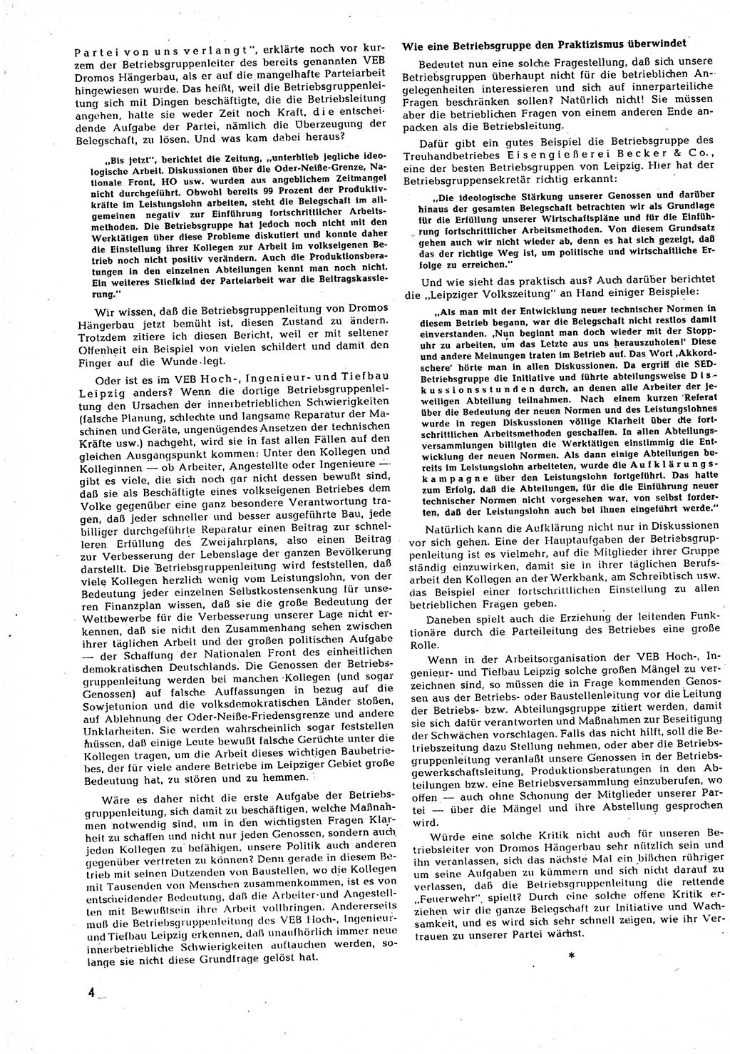 Neuer Weg (NW), Halbmonatsschrift für aktuelle Fragen der Arbeiterbewegung [Zentralkomitee (ZK) Sozialistische Einheitspartei Deutschlands (SED)], 5. Jahrgang [Deutsche Demokratische Republik (DDR)] 1950, Heft 2/4 (NW ZK SED DDR 1950, H. 2/4)