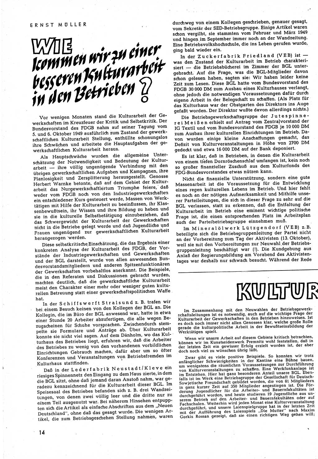 Neuer Weg (NW), Halbmonatsschrift für aktuelle Fragen der Arbeiterbewegung [Zentralkomitee (ZK) Sozialistische Einheitspartei Deutschlands (SED)], 5. Jahrgang [Deutsche Demokratische Republik (DDR)] 1950, Heft 2/14 (NW ZK SED DDR 1950, H. 2/14)