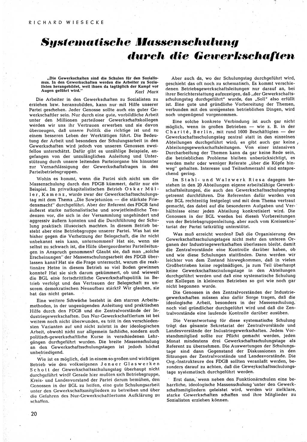 Neuer Weg (NW), Halbmonatsschrift für aktuelle Fragen der Arbeiterbewegung [Zentralkomitee (ZK) Sozialistische Einheitspartei Deutschlands (SED)], 5. Jahrgang [Deutsche Demokratische Republik (DDR)] 1950, Heft 2/20 (NW ZK SED DDR 1950, H. 2/20)
