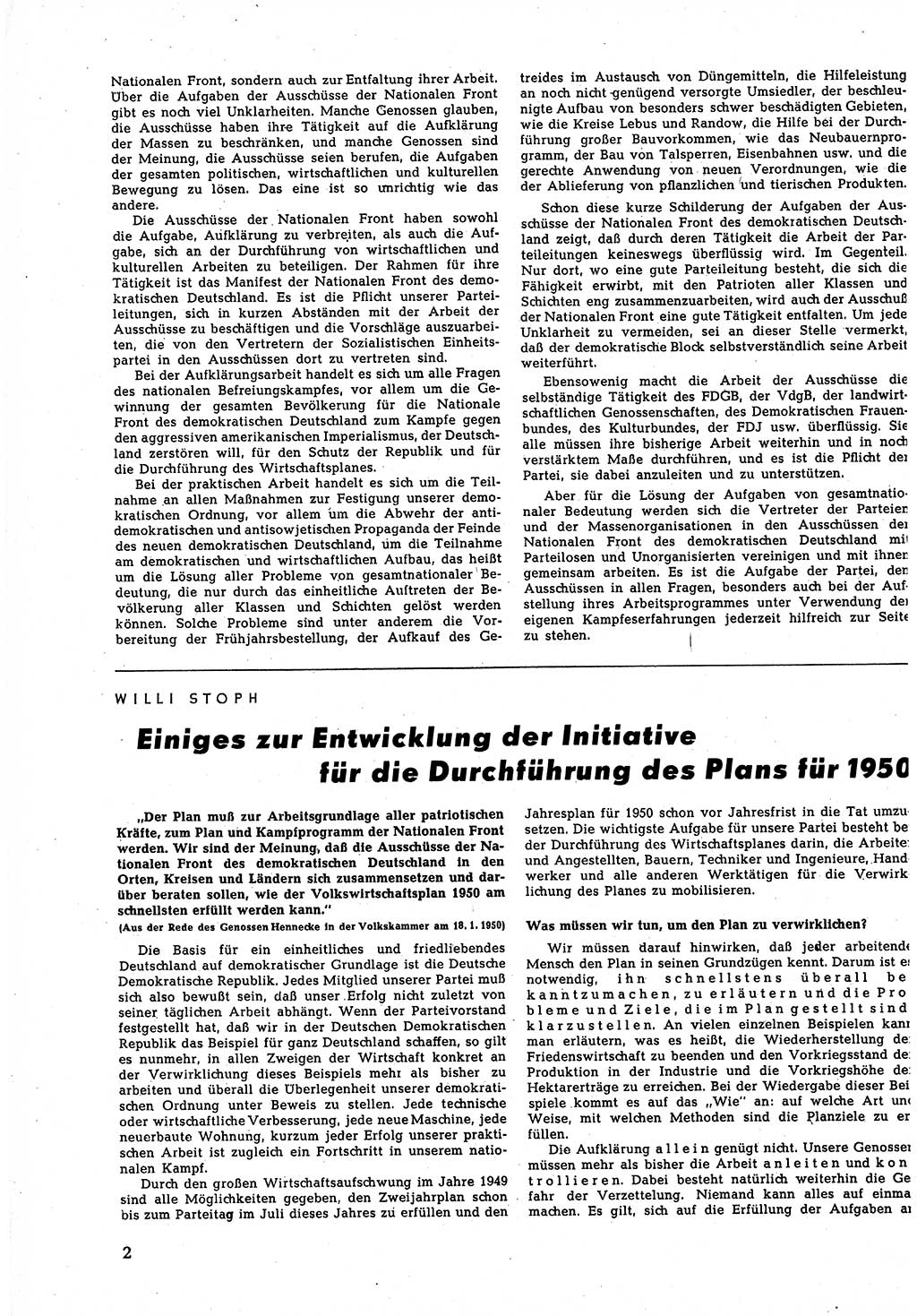 Neuer Weg (NW), Halbmonatsschrift für aktuelle Fragen der Arbeiterbewegung [Zentralkomitee (ZK) Sozialistische Einheitspartei Deutschlands (SED)], 5. Jahrgang [Deutsche Demokratische Republik (DDR)] 1950, Heft 3/2 (NW ZK SED DDR 1950, H. 3/2)