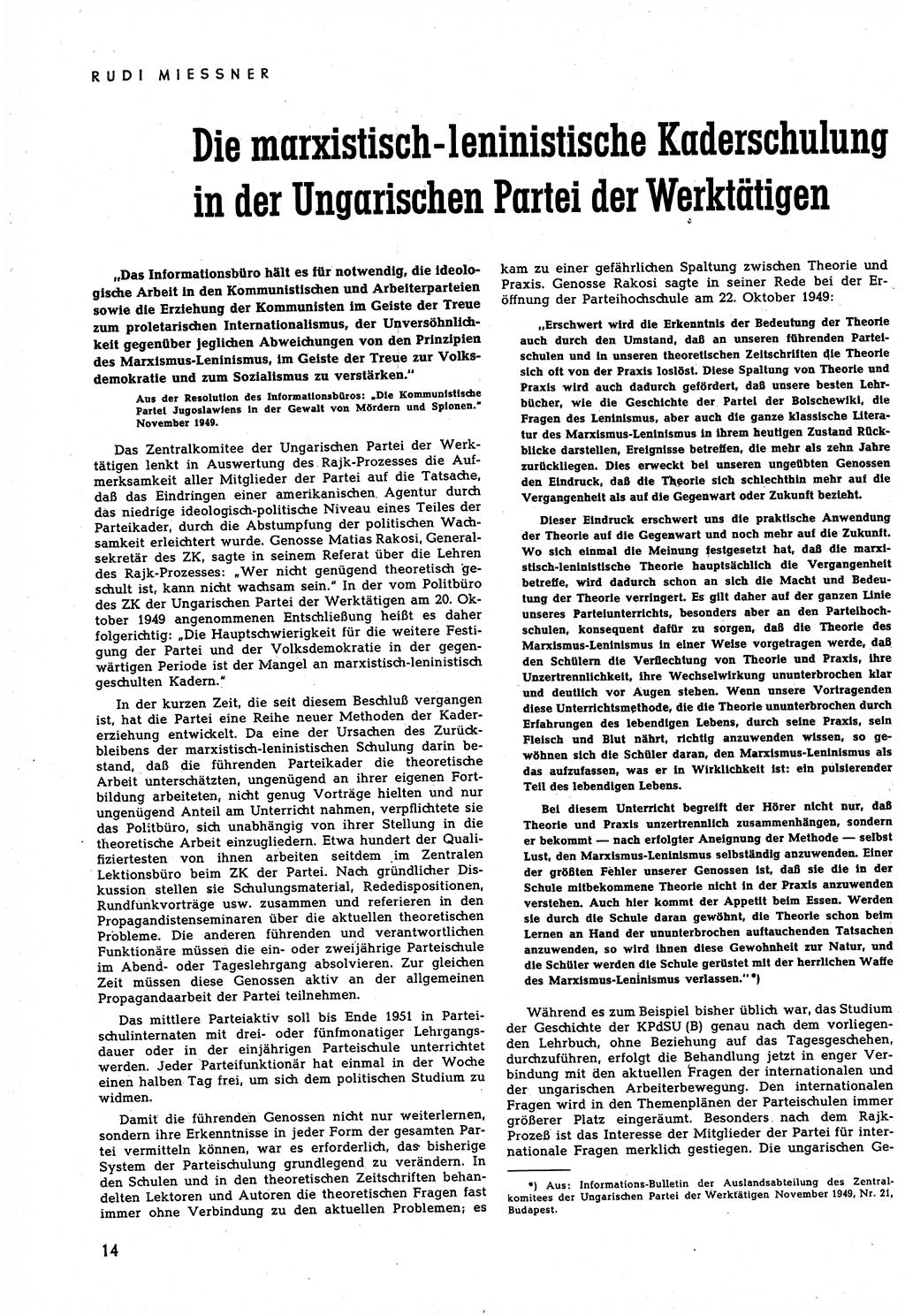 Neuer Weg (NW), Halbmonatsschrift für aktuelle Fragen der Arbeiterbewegung [Zentralkomitee (ZK) Sozialistische Einheitspartei Deutschlands (SED)], 5. Jahrgang [Deutsche Demokratische Republik (DDR)] 1950, Heft 3/14 (NW ZK SED DDR 1950, H. 3/14)