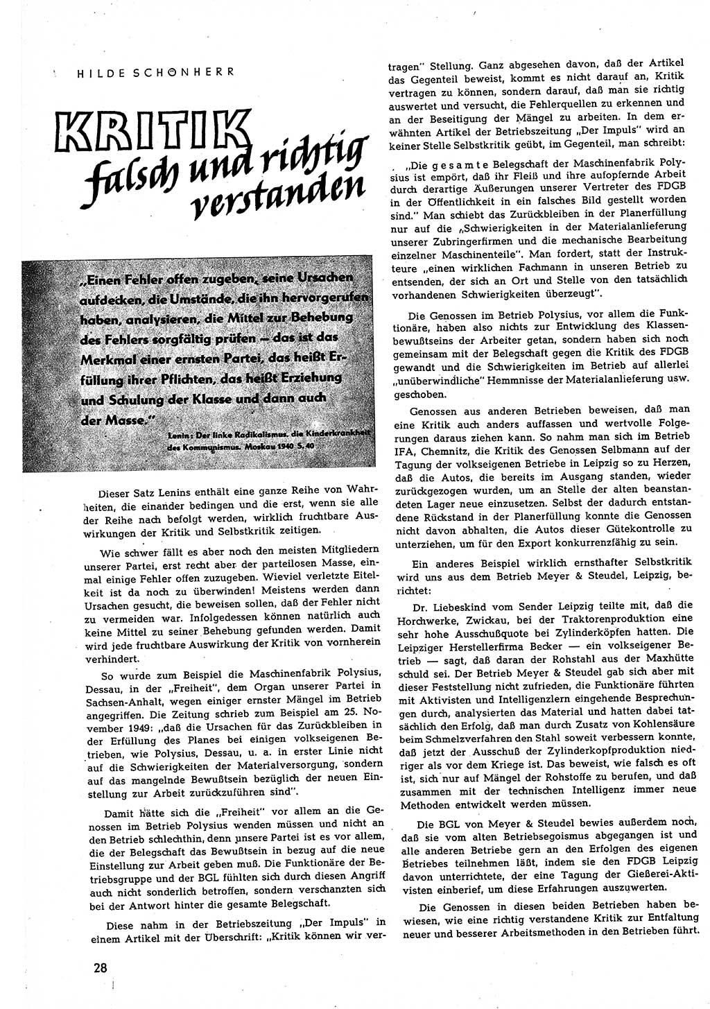 Neuer Weg (NW), Halbmonatsschrift für aktuelle Fragen der Arbeiterbewegung [Zentralkomitee (ZK) Sozialistische Einheitspartei Deutschlands (SED)], 5. Jahrgang [Deutsche Demokratische Republik (DDR)] 1950, Heft 3/28 (NW ZK SED DDR 1950, H. 3/28)