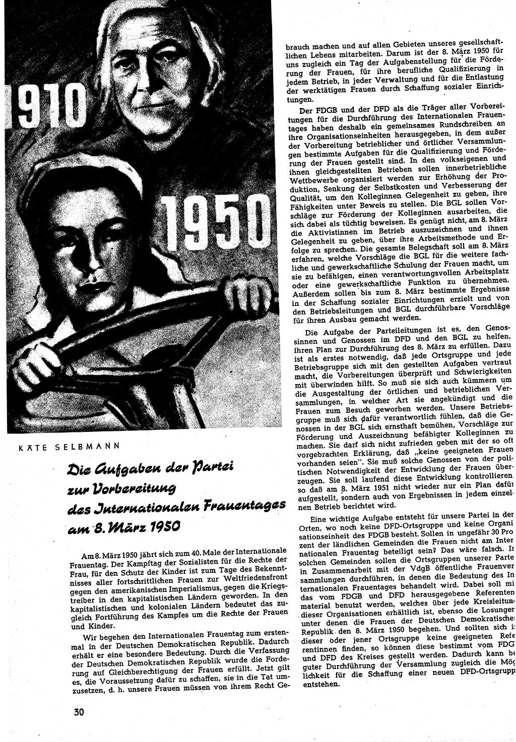 Neuer Weg (NW), Halbmonatsschrift für aktuelle Fragen der Arbeiterbewegung [Zentralkomitee (ZK) Sozialistische Einheitspartei Deutschlands (SED)], 5. Jahrgang [Deutsche Demokratische Republik (DDR)] 1950, Heft 3/30 (NW ZK SED DDR 1950, H. 3/30)