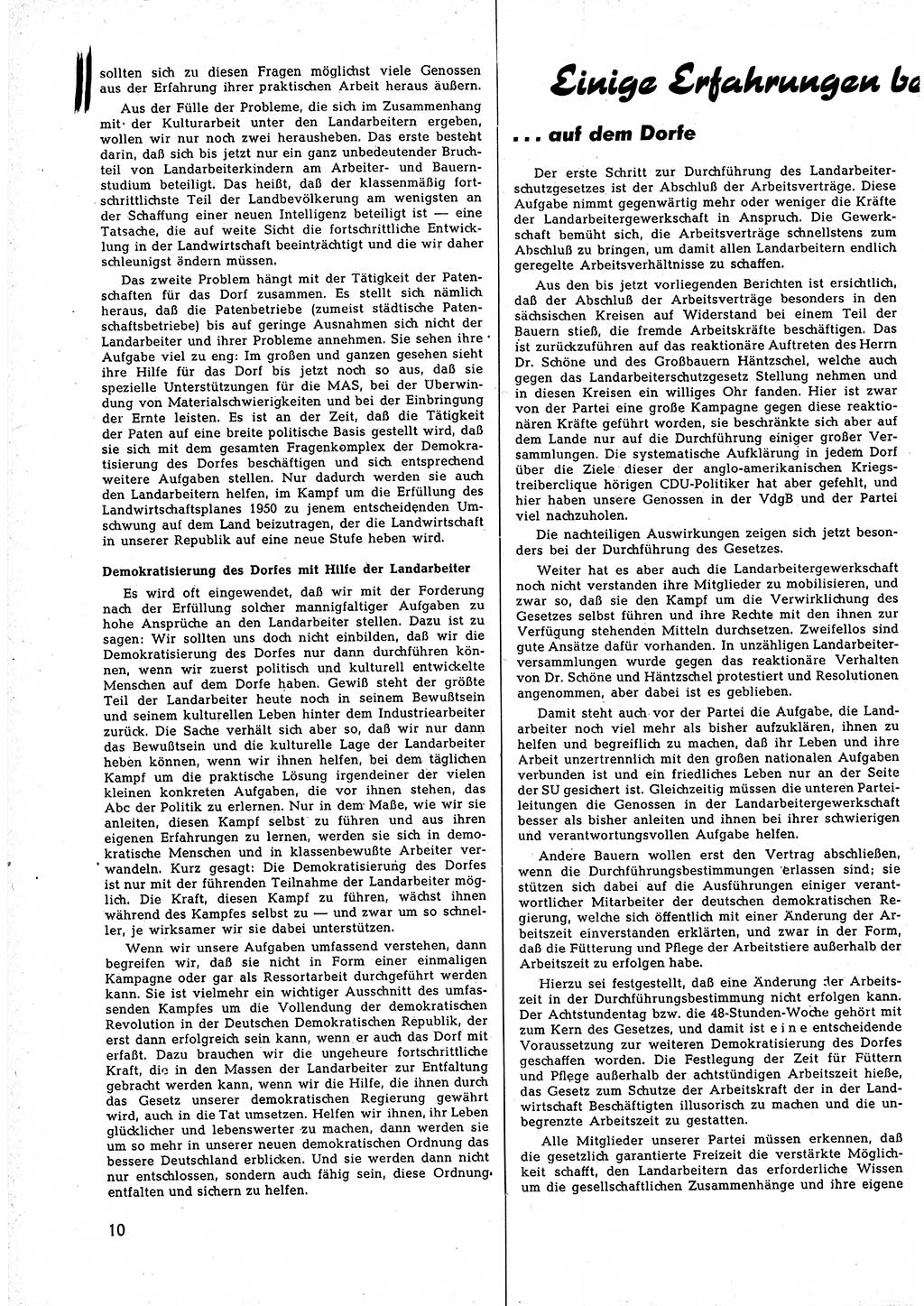 Neuer Weg (NW), Halbmonatsschrift für aktuelle Fragen der Arbeiterbewegung [Zentralkomitee (ZK) Sozialistische Einheitspartei Deutschlands (SED)], 5. Jahrgang [Deutsche Demokratische Republik (DDR)] 1950, Heft 4/10 (NW ZK SED DDR 1950, H. 4/10)