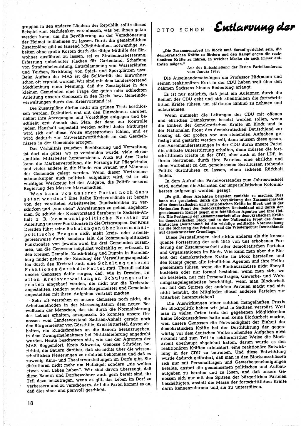 Neuer Weg (NW), Halbmonatsschrift für aktuelle Fragen der Arbeiterbewegung [Zentralkomitee (ZK) Sozialistische Einheitspartei Deutschlands (SED)], 5. Jahrgang [Deutsche Demokratische Republik (DDR)] 1950, Heft 4/18 (NW ZK SED DDR 1950, H. 4/18)