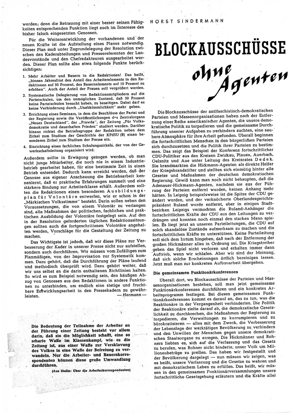Neuer Weg (NW), Halbmonatsschrift für aktuelle Fragen der Arbeiterbewegung [Zentralkomitee (ZK) Sozialistische Einheitspartei Deutschlands (SED)], 5. Jahrgang [Deutsche Demokratische Republik (DDR)] 1950, Heft 5/10 (NW ZK SED DDR 1950, H. 5/10)