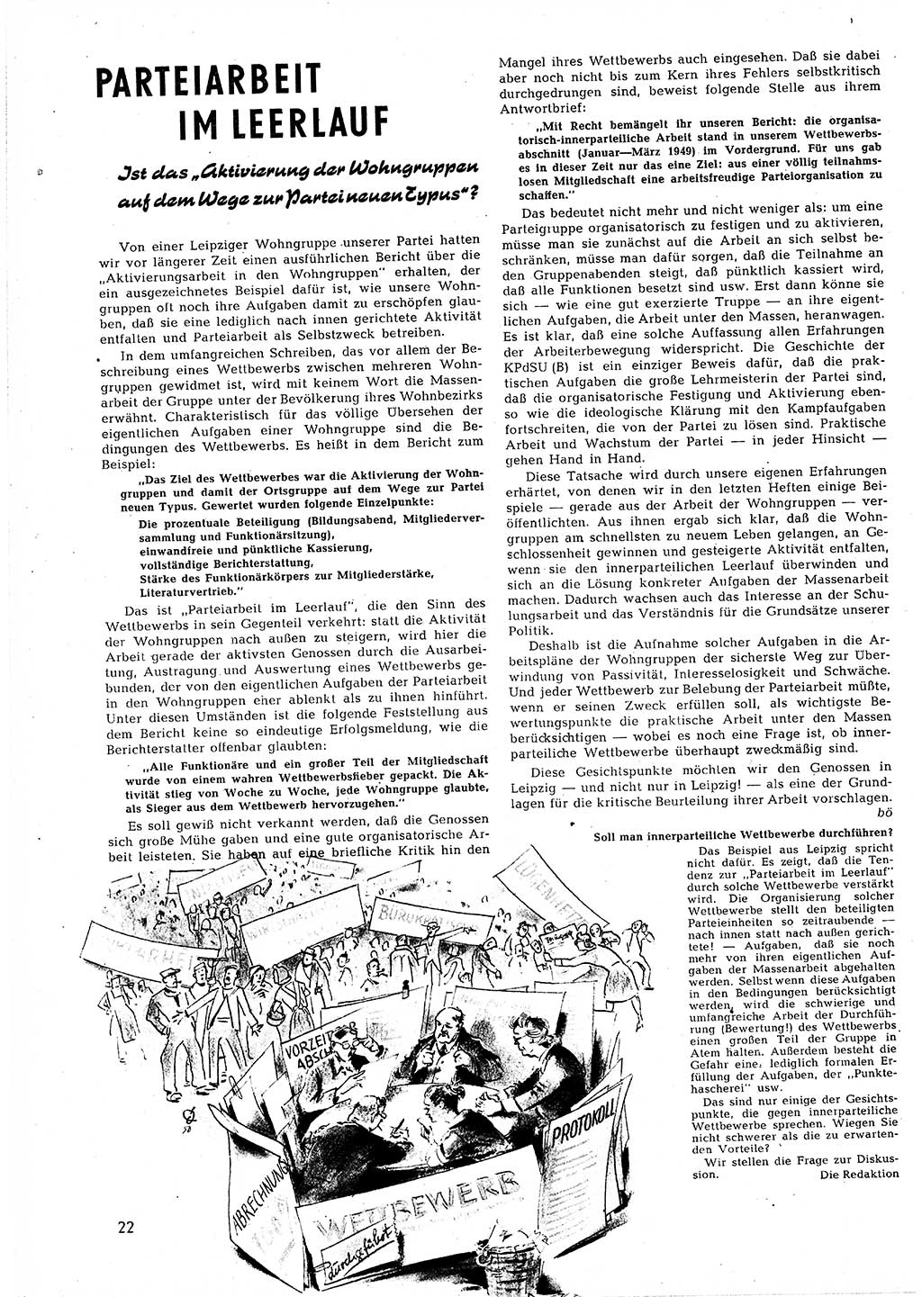 Neuer Weg (NW), Halbmonatsschrift für aktuelle Fragen der Arbeiterbewegung [Zentralkomitee (ZK) Sozialistische Einheitspartei Deutschlands (SED)], 5. Jahrgang [Deutsche Demokratische Republik (DDR)] 1950, Heft 5/22 (NW ZK SED DDR 1950, H. 5/22)