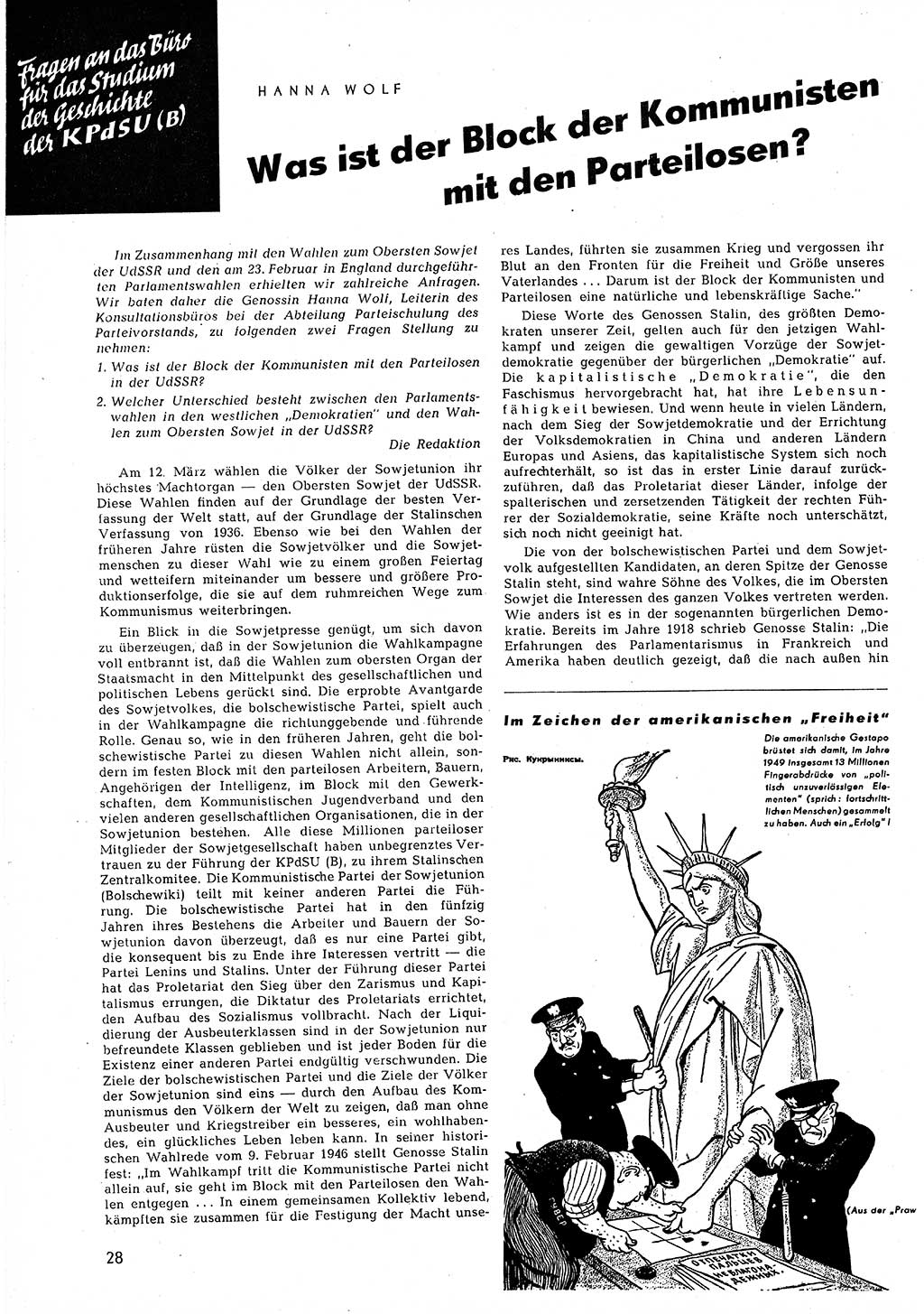 Neuer Weg (NW), Halbmonatsschrift für aktuelle Fragen der Arbeiterbewegung [Zentralkomitee (ZK) Sozialistische Einheitspartei Deutschlands (SED)], 5. Jahrgang [Deutsche Demokratische Republik (DDR)] 1950, Heft 5/28 (NW ZK SED DDR 1950, H. 5/28)