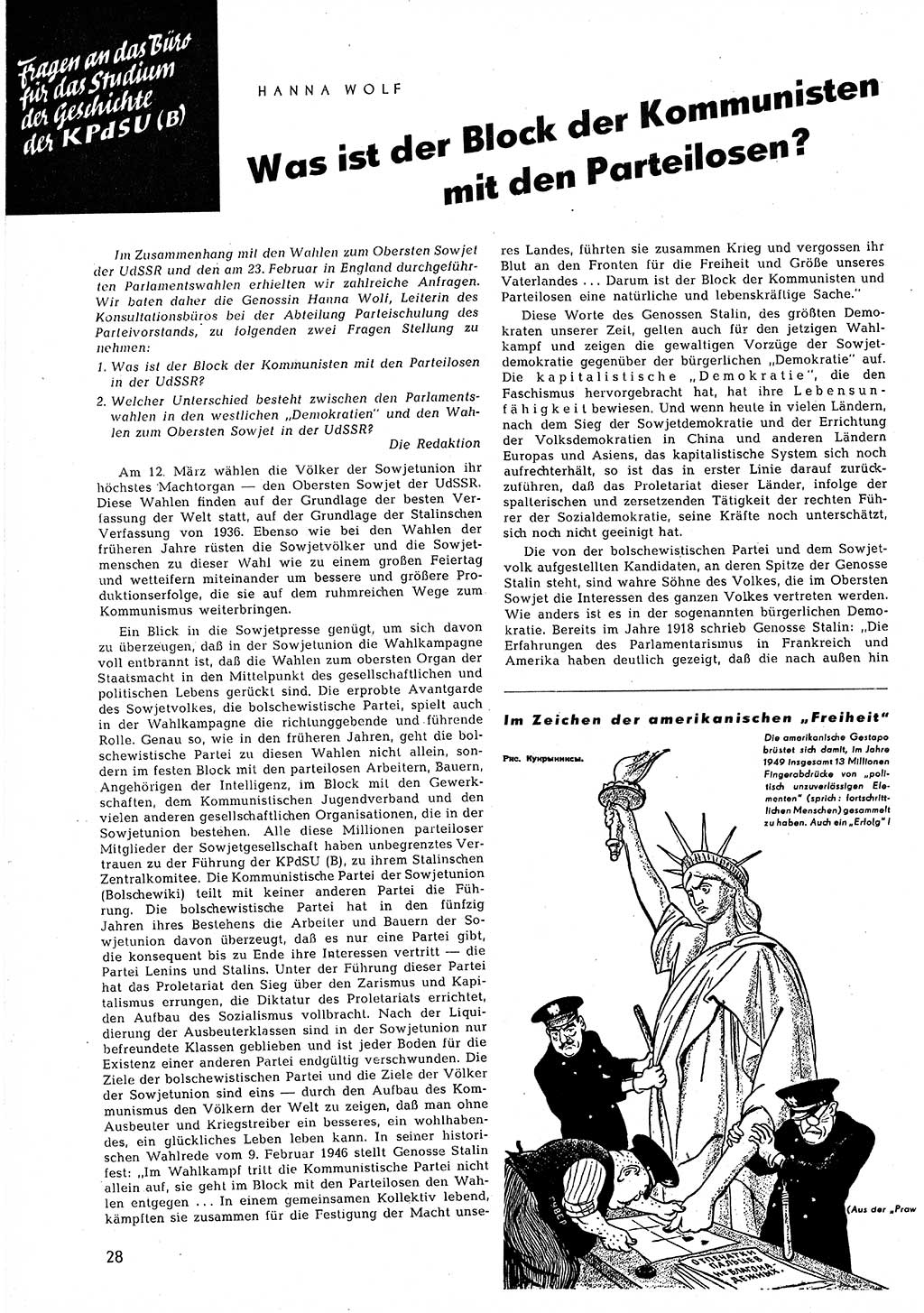 Neuer Weg (NW), Halbmonatsschrift für aktuelle Fragen der Arbeiterbewegung [Zentralkomitee (ZK) Sozialistische Einheitspartei Deutschlands (SED)], 5. Jahrgang [Deutsche Demokratische Republik (DDR)] 1950, Heft 5/28 (NW ZK SED DDR 1950, H. 5/28)