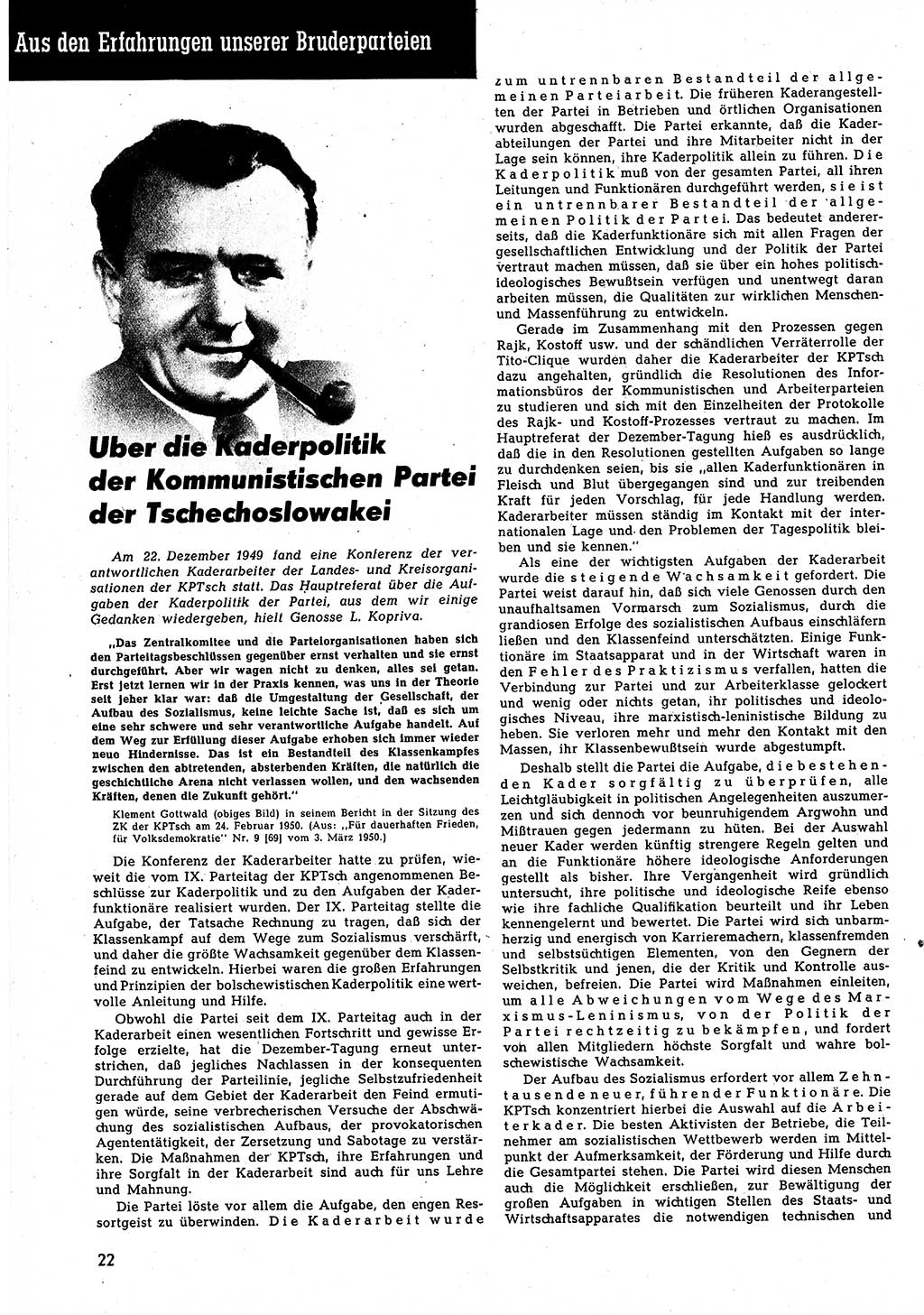 Neuer Weg (NW), Halbmonatsschrift für aktuelle Fragen der Arbeiterbewegung [Zentralkomitee (ZK) Sozialistische Einheitspartei Deutschlands (SED)], 5. Jahrgang [Deutsche Demokratische Republik (DDR)] 1950, Heft 6/22 (NW ZK SED DDR 1950, H. 6/22)