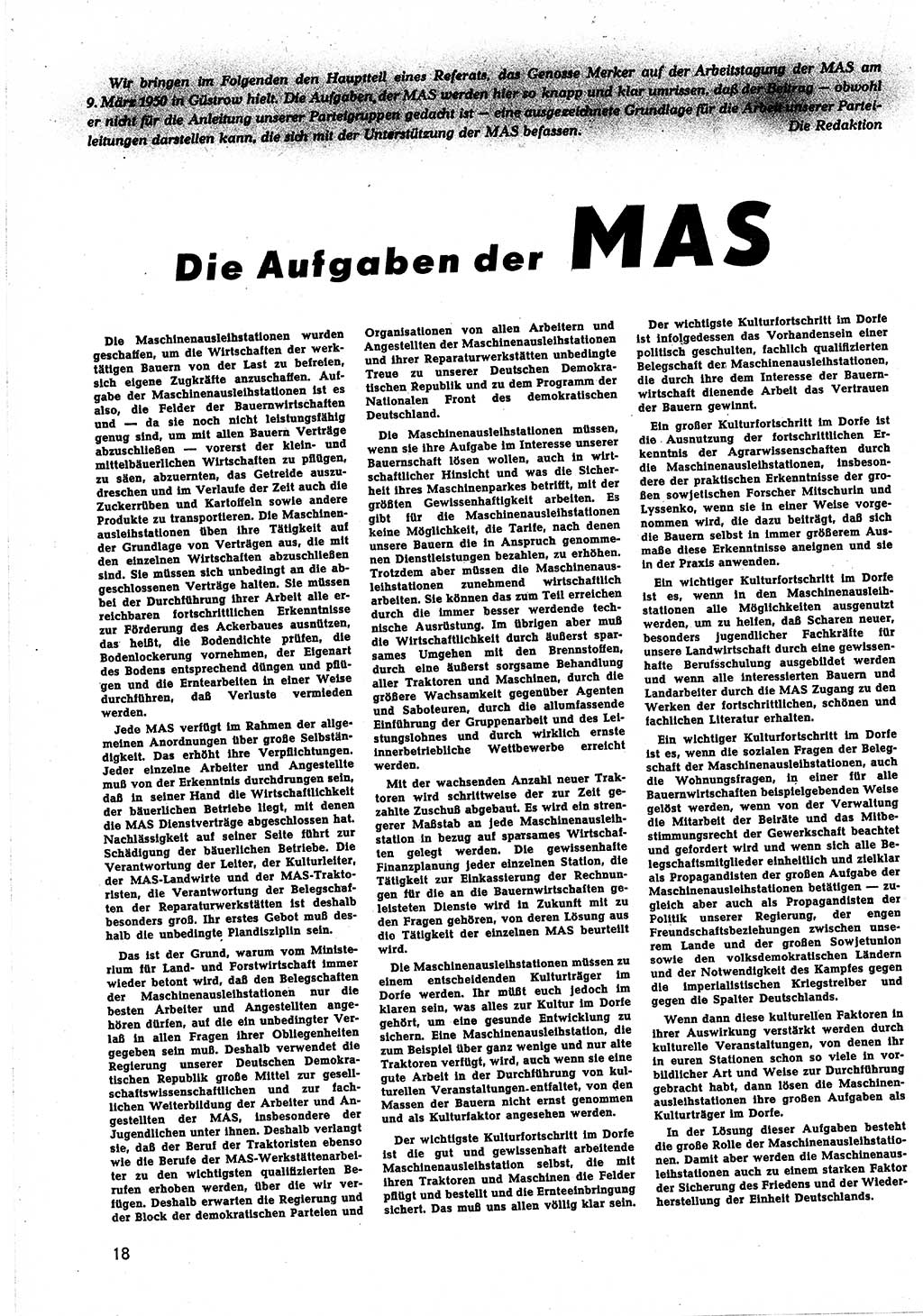 Neuer Weg (NW), Halbmonatsschrift für aktuelle Fragen der Arbeiterbewegung [Zentralkomitee (ZK) Sozialistische Einheitspartei Deutschlands (SED)], 5. Jahrgang [Deutsche Demokratische Republik (DDR)] 1950, Heft 7/18 (NW ZK SED DDR 1950, H. 7/18)