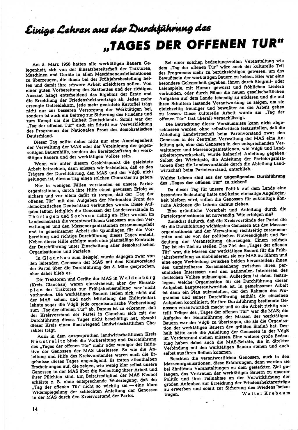 Neuer Weg (NW), Halbmonatsschrift für aktuelle Fragen der Arbeiterbewegung [Zentralkomitee (ZK) Sozialistische Einheitspartei Deutschlands (SED)], 5. Jahrgang [Deutsche Demokratische Republik (DDR)] 1950, Heft 8/14 (NW ZK SED DDR 1950, H. 8/14)