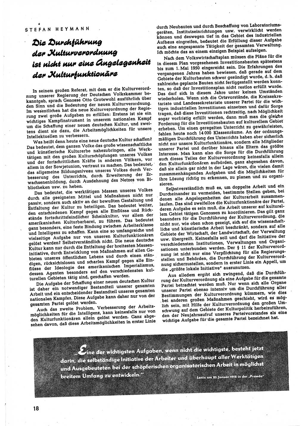 Neuer Weg (NW), Halbmonatsschrift für aktuelle Fragen der Arbeiterbewegung [Zentralkomitee (ZK) Sozialistische Einheitspartei Deutschlands (SED)], 5. Jahrgang [Deutsche Demokratische Republik (DDR)] 1950, Heft 8/18 (NW ZK SED DDR 1950, H. 8/18)