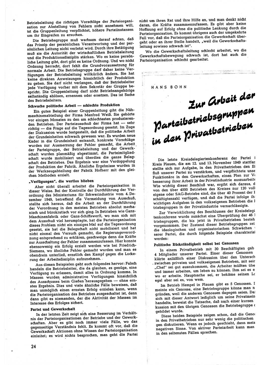 Neuer Weg (NW), Halbmonatsschrift für aktuelle Fragen der Arbeiterbewegung [Zentralkomitee (ZK) Sozialistische Einheitspartei Deutschlands (SED)], 5. Jahrgang [Deutsche Demokratische Republik (DDR)] 1950, Heft 8/24 (NW ZK SED DDR 1950, H. 8/24)