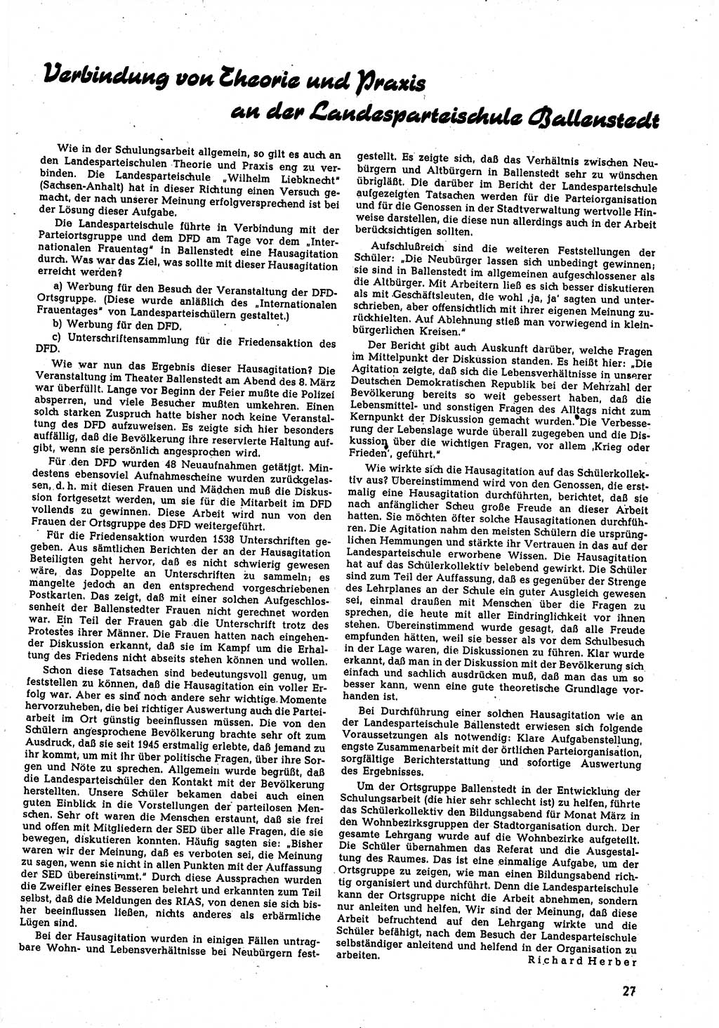 Neuer Weg (NW), Halbmonatsschrift für aktuelle Fragen der Arbeiterbewegung [Zentralkomitee (ZK) Sozialistische Einheitspartei Deutschlands (SED)], 5. Jahrgang [Deutsche Demokratische Republik (DDR)] 1950, Heft 8/27 (NW ZK SED DDR 1950, H. 8/27)