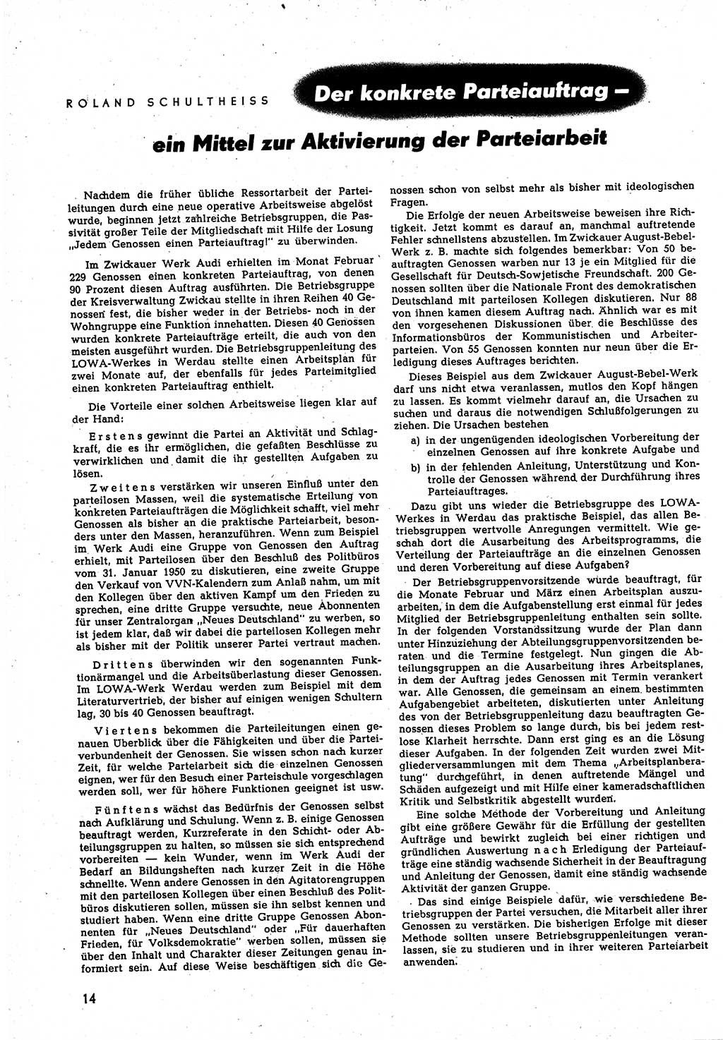 Neuer Weg (NW), Halbmonatsschrift für aktuelle Fragen der Arbeiterbewegung [Zentralkomitee (ZK) Sozialistische Einheitspartei Deutschlands (SED)], 5. Jahrgang [Deutsche Demokratische Republik (DDR)] 1950, Heft 9/14 (NW ZK SED DDR 1950, H. 9/14)