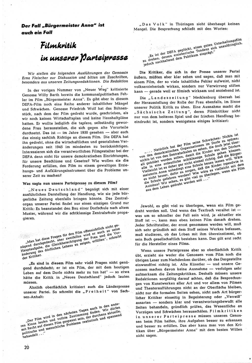 Neuer Weg (NW), Halbmonatsschrift für aktuelle Fragen der Arbeiterbewegung [Zentralkomitee (ZK) Sozialistische Einheitspartei Deutschlands (SED)], 5. Jahrgang [Deutsche Demokratische Republik (DDR)] 1950, Heft 9/20 (NW ZK SED DDR 1950, H. 9/20)