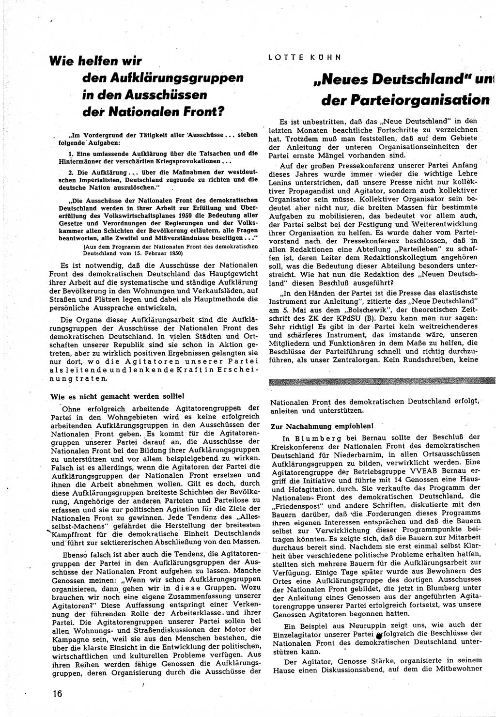 Neuer Weg (NW), Halbmonatsschrift für aktuelle Fragen der Arbeiterbewegung [Zentralkomitee (ZK) Sozialistische Einheitspartei Deutschlands (SED)], 5. Jahrgang [Deutsche Demokratische Republik (DDR)] 1950, Heft 10/16 (NW ZK SED DDR 1950, H. 10/16)
